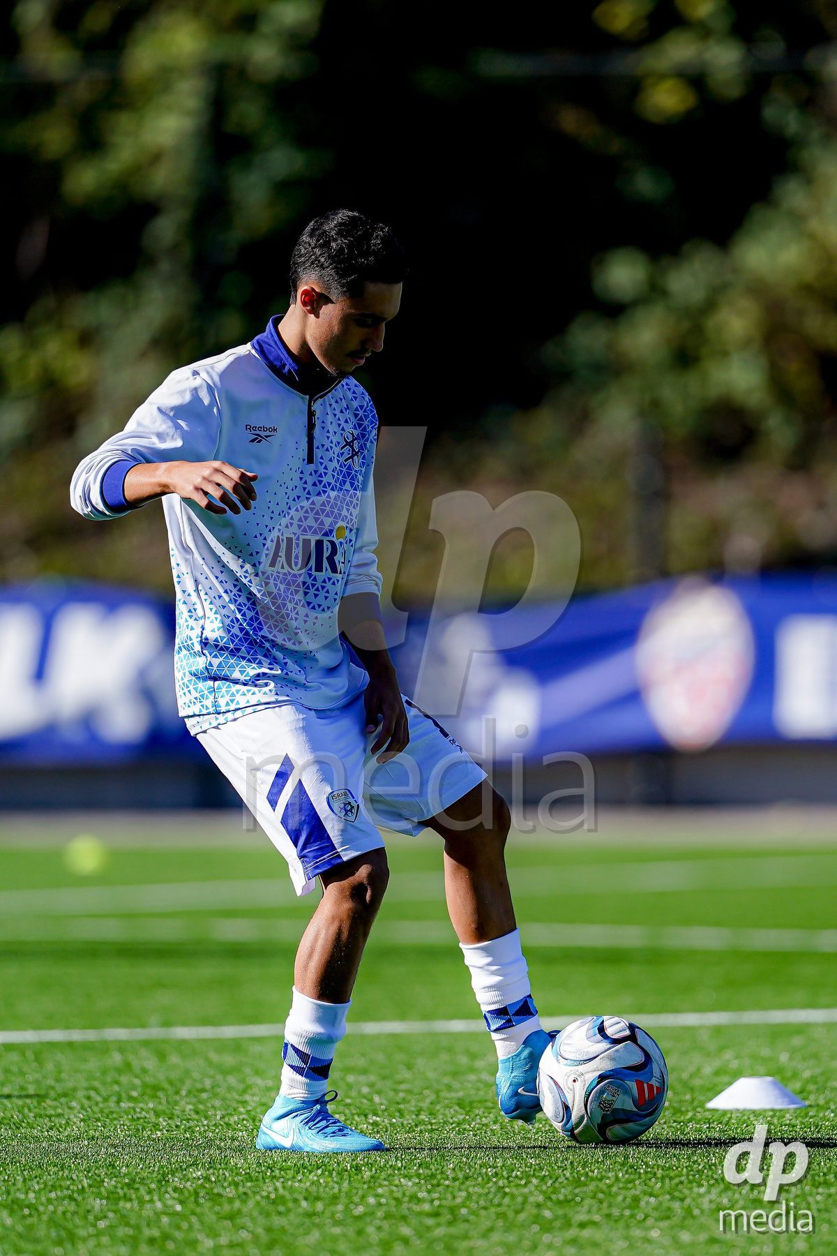 SCHAAN, LIECHTENSTEIN - OCTOBER 15: Players of Israel warming up during the UEFA European Under-17 Qualifier match between Spain and Israel at LFV Campus Rheinwiese on October 15, 2026 in Schaan, Liechtenstein.