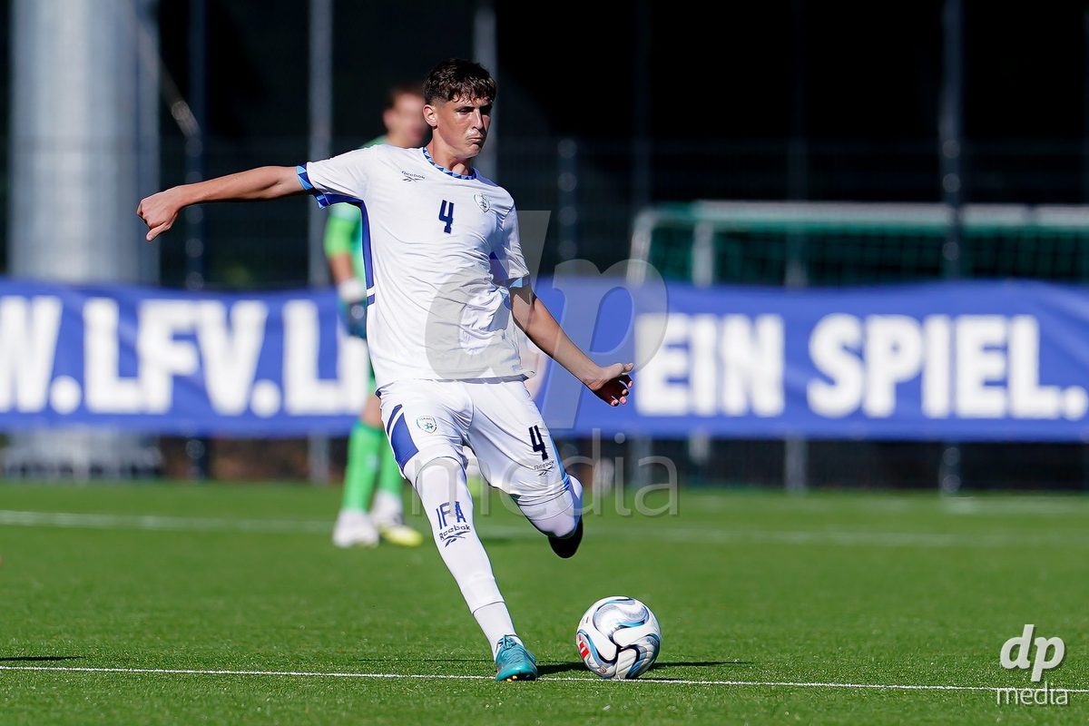 SCHAAN, LIECHTENSTEIN - OCTOBER 15: Ido Danieli of Israel controls the ball during the UEFA European Under-17 Qualifier match between Spain and Israel at LFV Campus Rheinwiese on October 15, 2026 in Schaan, Liechtenstein.