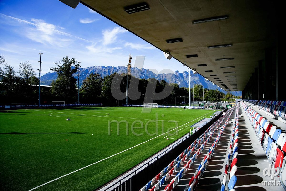 SCHAAN, LIECHTENSTEIN - OCTOBER 15: General view of Liechtenstein at LFV Campus Rheinwiese prior to the UEFA European Under-17 Qualifier match between Switzerland and Liechtenstein at LFV Campus Rheinwiese on October 15, 2026 in Schaan, Liechtenstein.