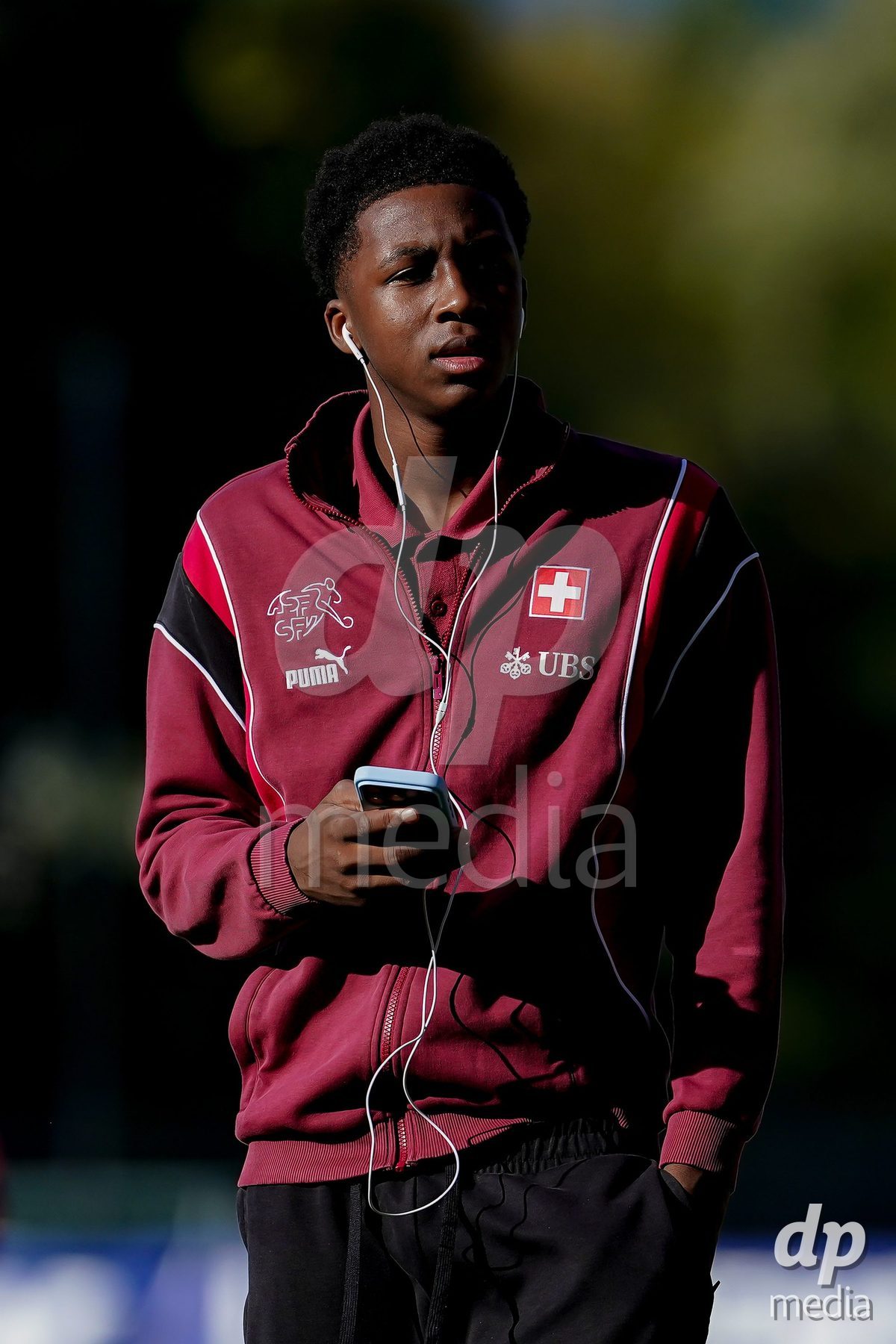 SCHAAN, LIECHTENSTEIN - OCTOBER 15: Players of Switzerland arrival during the UEFA European Under-17 Qualifier match between Switzerland and Liechtenstein at LFV Campus Rheinwiese on October 15, 2026 in Schaan, Liechtenstein.