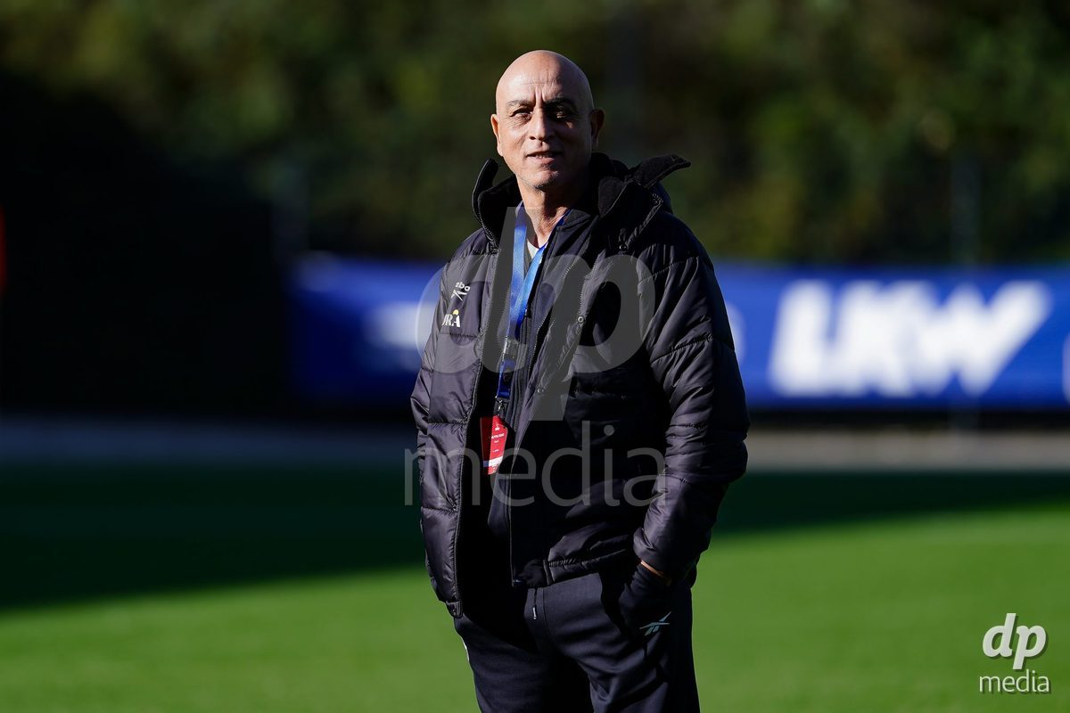 SCHAAN, LIECHTENSTEIN - OCTOBER 15: Staff of Israel during the UEFA European Under-17 Qualifier match between Spain and Israel at LFV Campus Rheinwiese on October 15, 2026 in Schaan, Liechtenstein.