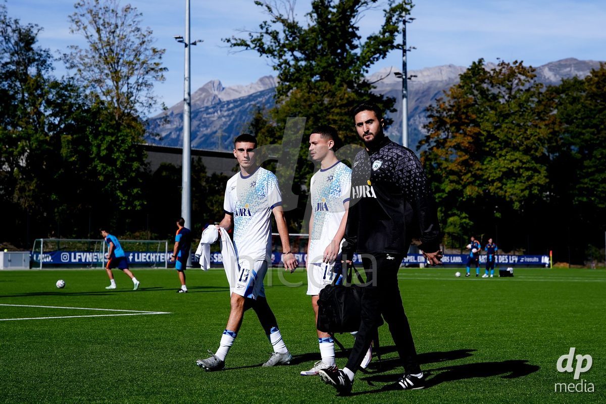 SCHAAN, LIECHTENSTEIN - OCTOBER 15: Staff of Israel during the UEFA European Under-17 Qualifier match between Spain and Israel at LFV Campus Rheinwiese on October 15, 2026 in Schaan, Liechtenstein.