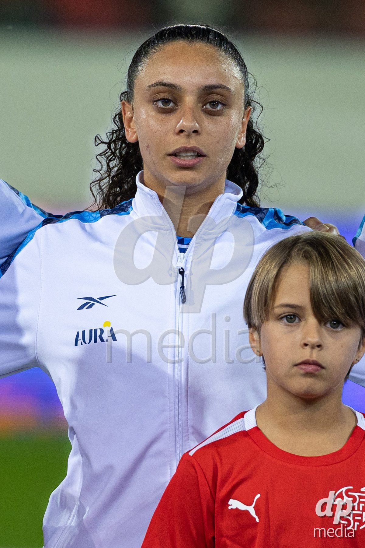 SION, SWITZERLAND, OCTOBER 13 : Hili Shalom of Israel during the FIFA Women's World Cup 2027 Women's European Qualifiers Play-offs game between Switzerland and Israel at Stade de Tourbillon on October 13, 2026 in Sion, Switzerland.