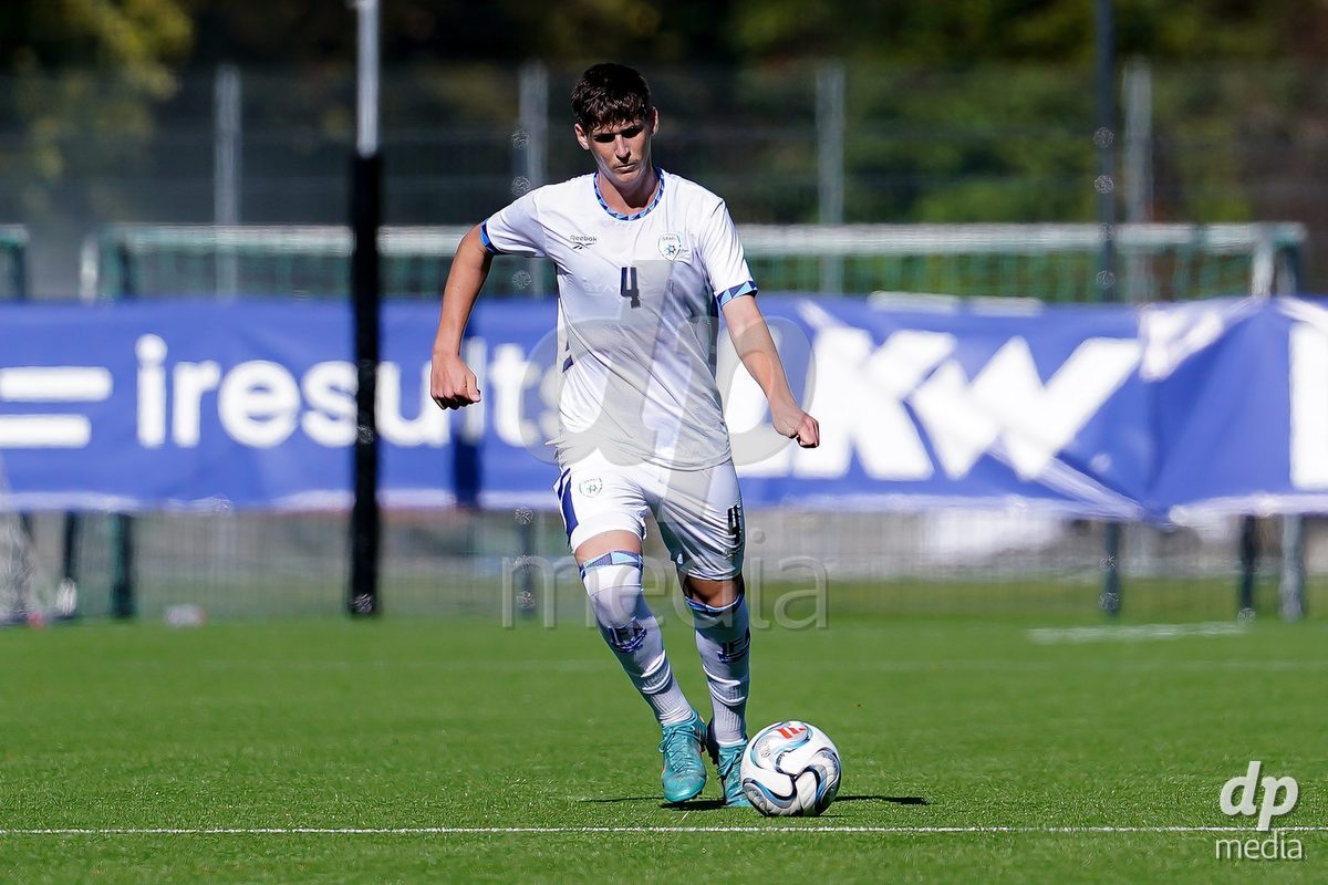 SCHAAN, LIECHTENSTEIN - OCTOBER 15: Ido Danieli of Israel controls the ball during the UEFA European Under-17 Qualifier match between Spain and Israel at LFV Campus Rheinwiese on October 15, 2026 in Schaan, Liechtenstein.