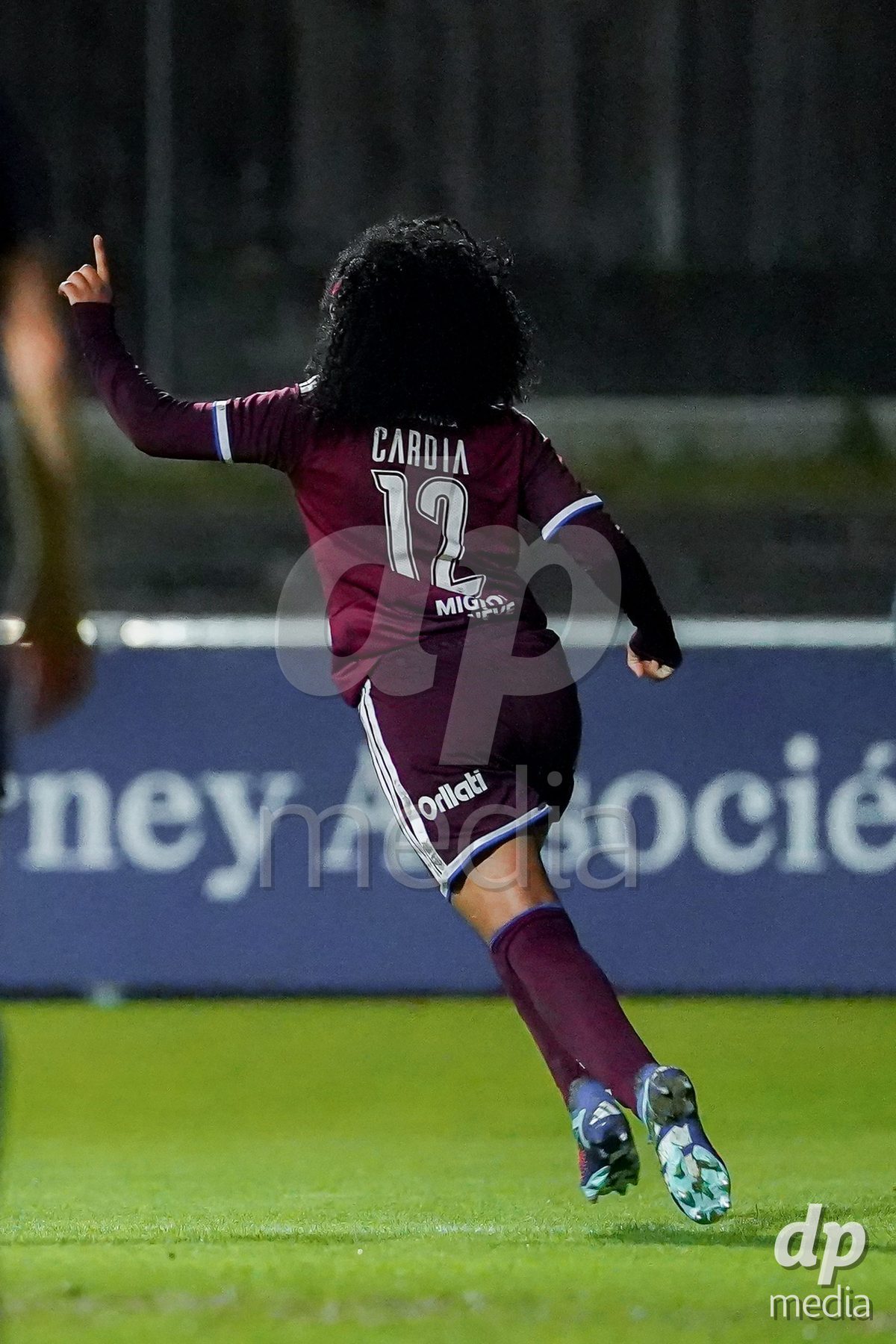 GENEVA, SWITZERLAND - OCTOBER 16: Mickaella Cardia of Servette FC Chenois Feminin celebrating after scoring teams second goal during the AXA Women's Super League match between Servette FC Chenois Feminin and FC Luzern at Stade de Trois-Chene on October 16, 2026 in Geneva, Switzerland.