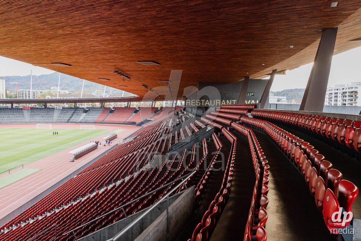 ZURICH, SWITZERLAND - OCTOBER 16: General view and action during the AXA Women's Super League match between FC Zurich and FC St. Gallen 1879 at Letzigrund on October 16, 2026 in Zurich, Switzerland.