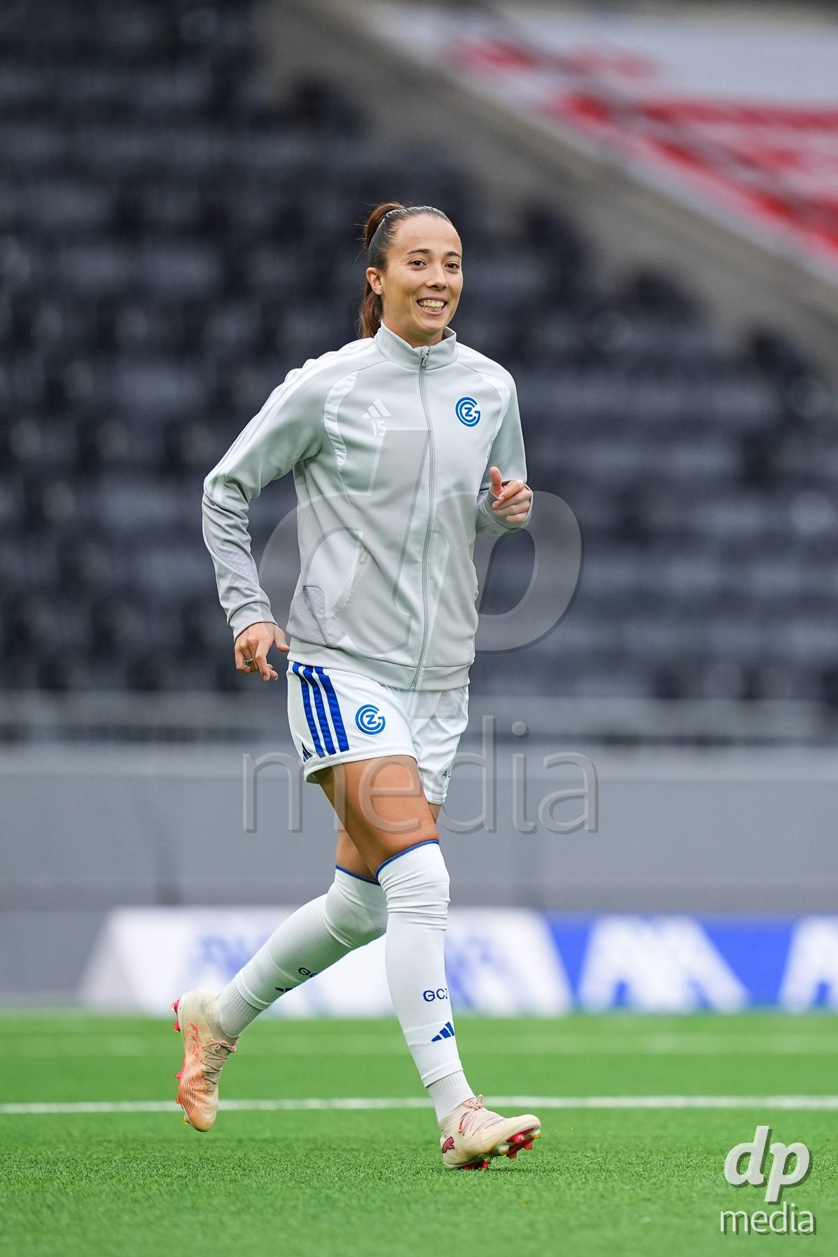 BERN, SWITZERLAND - OCTOBER 17: Marta Cazalla of Grasshopper Club Zurich during warm up prior to the AXA Women's Super League match between BSC YB Frauen and GC Frauenfussball at Wankdorf Stadion on October 17, 2026 in Bern, Switzerland.