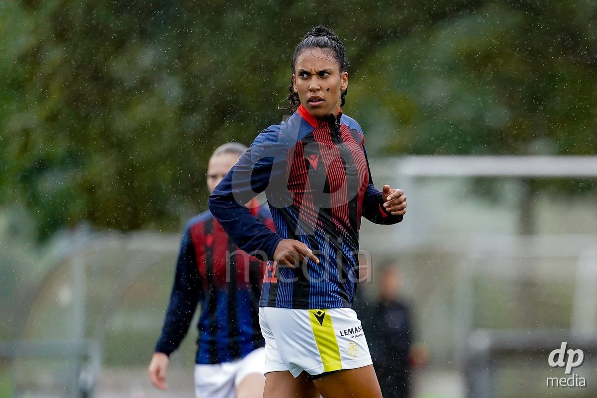 AARAU, SWITZERLAND - OCTOBER 17: Coumba Sow of FC Basel 1893 warming up during the AXA Women's Super League match between FC Aarau Frauen and FC Basel 1893 at Sportanlage Schachen on October 17, 2026 in Aarau, Switzerland.