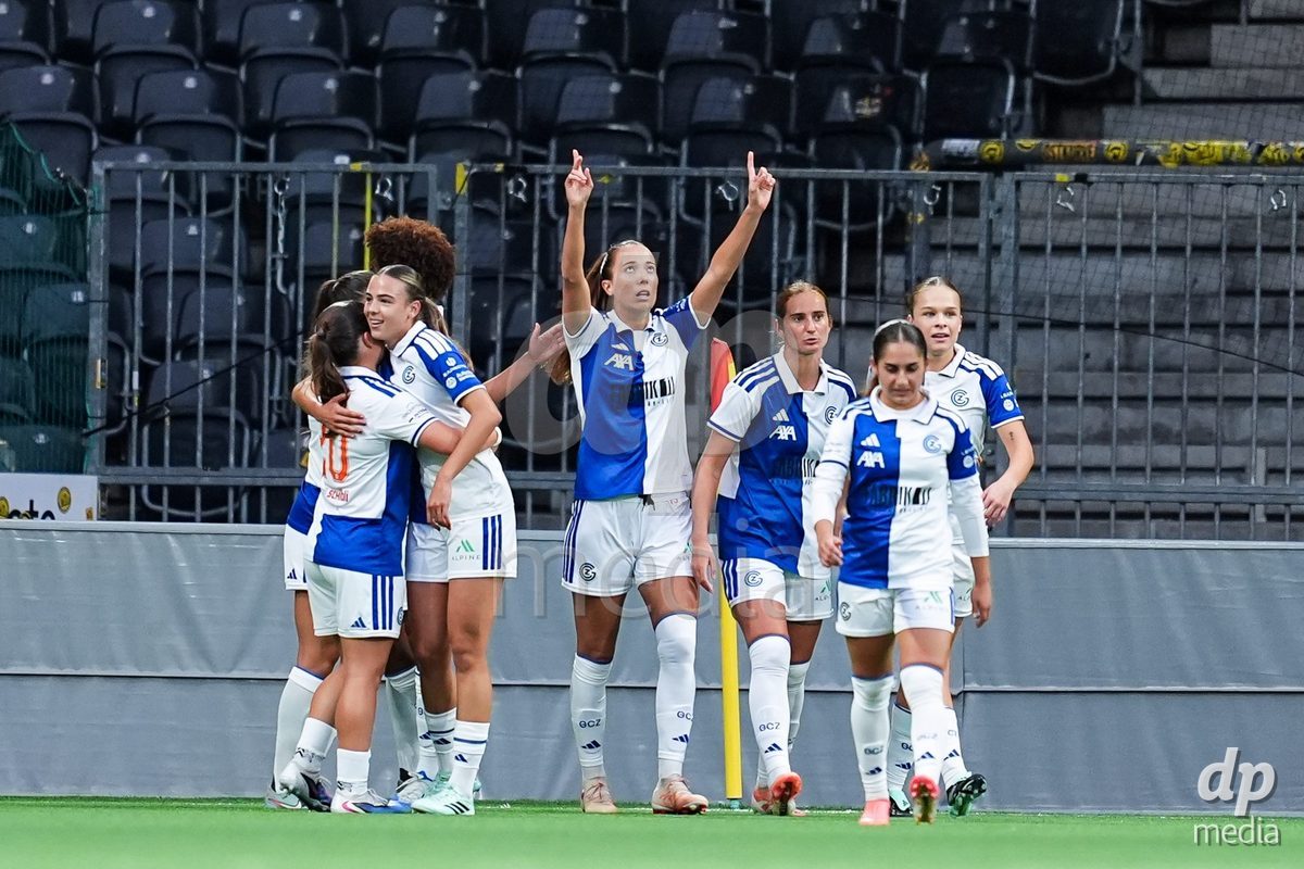 BERN, SWITZERLAND - OCTOBER 17: Marta Cazalla of Grasshopper Club Zurich celebrates after scoring her team's first goal during the AXA Women's Super League match between BSC YB Frauen and GC Frauenfussball at Wankdorf Stadion on October 17, 2026 in Bern, Switzerland.
