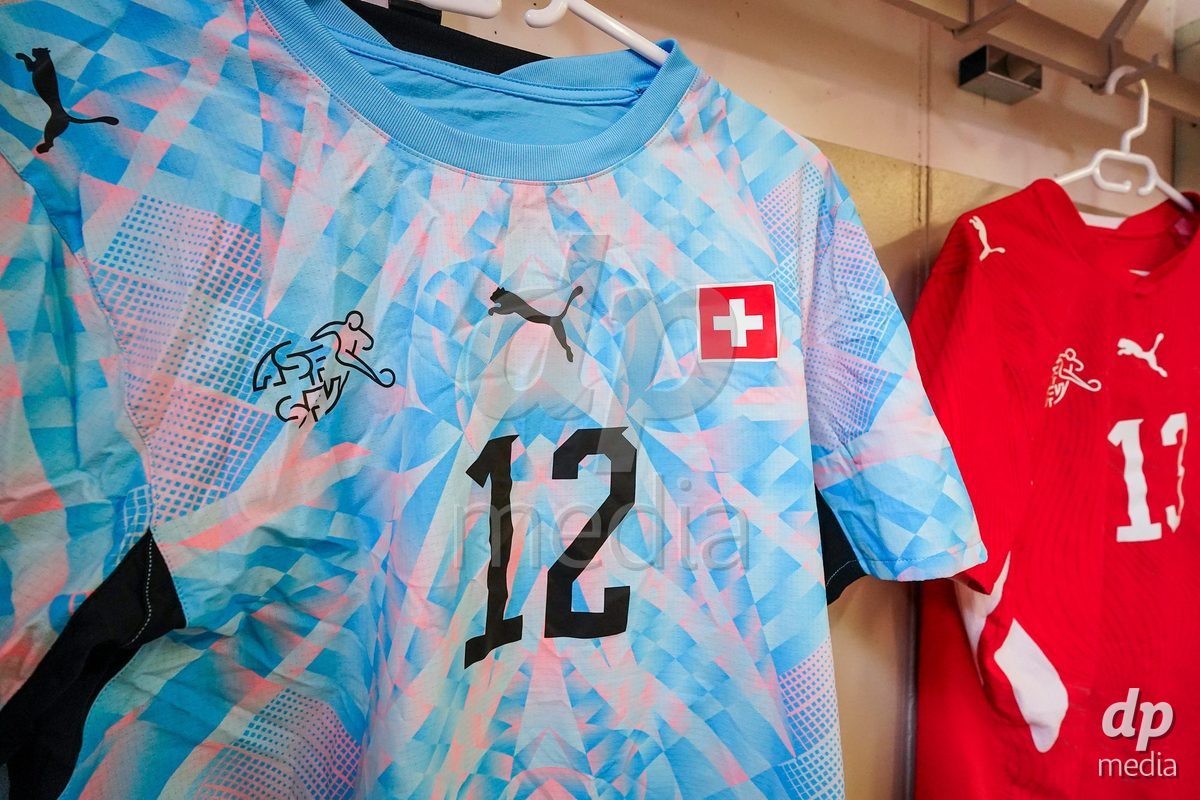 VADUZ, LIECHTENSTEIN - OCTOBER 18: General view inside the dressing room of Switzeralnd prior to the UEFA European Under-17 Qualifier match between Switzerland and Spain at Rheinpark Stadion on October 18, 2026 in Vaduz, Liechtenstein.