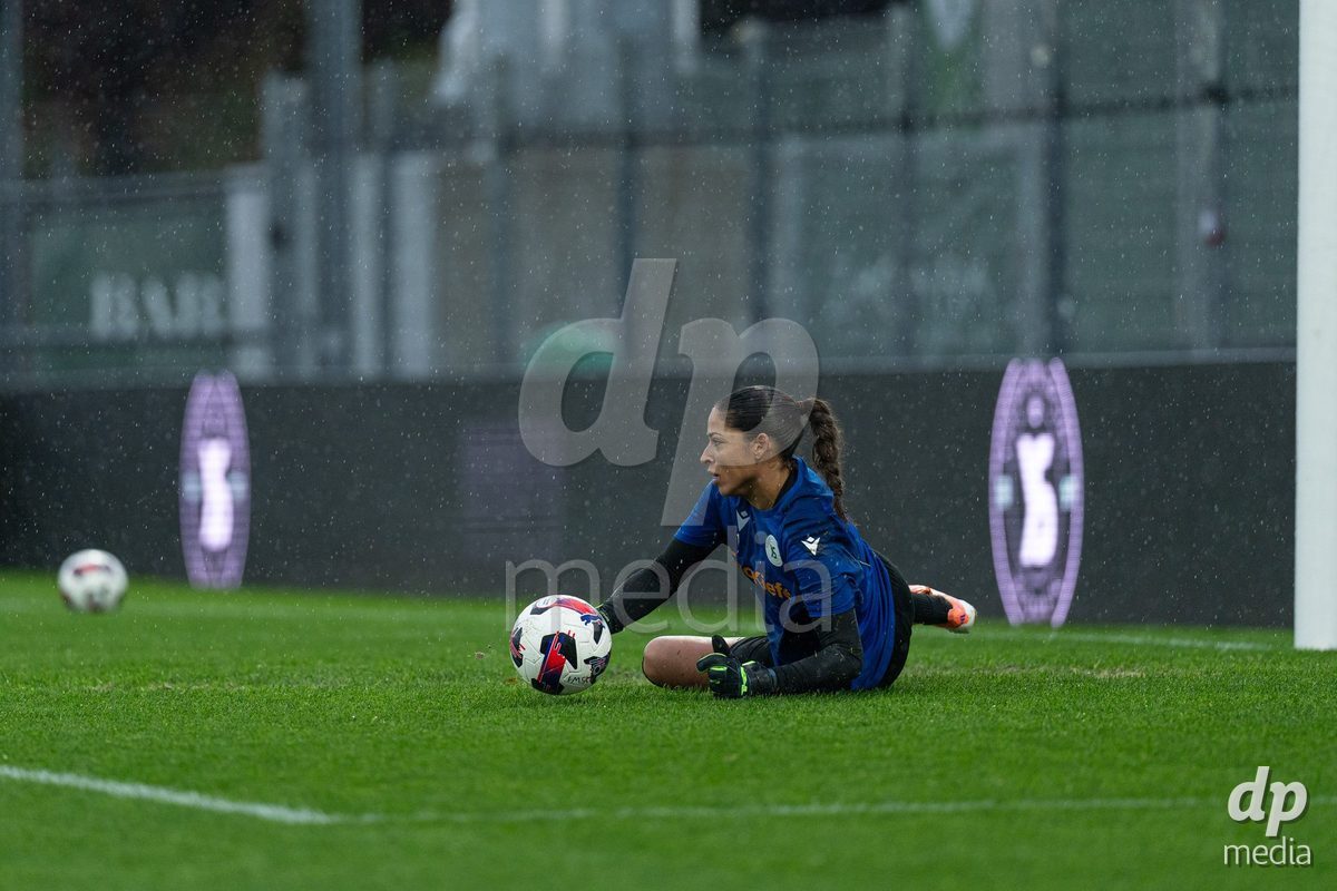 YVERDON-LES-BAINS, SWITZERLAND - OCTOBER 18: Mickaela Victoria Maeva Bottega of Yverdon Sport Women warms up during the AXA Women's Super League match between FC Yverdon Women and FC Rapperswil-Jona at Stade Municipal on October 18, 2026 in Yverdon-les-Bains, Switzerland.