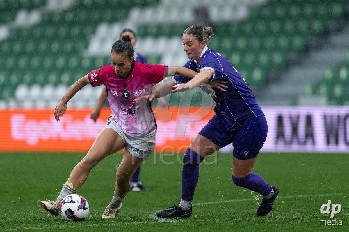 YVERDON-LES-BAINS, SWITZERLAND - OCTOBER 18: Ines Khiri of Yverdon Sport Women in action during the AXA Women's Super League match between FC Yverdon Women and FC Rapperswil-Jona at Stade Municipal on October 18, 2026 in Yverdon-les-Bains, Switzerland.