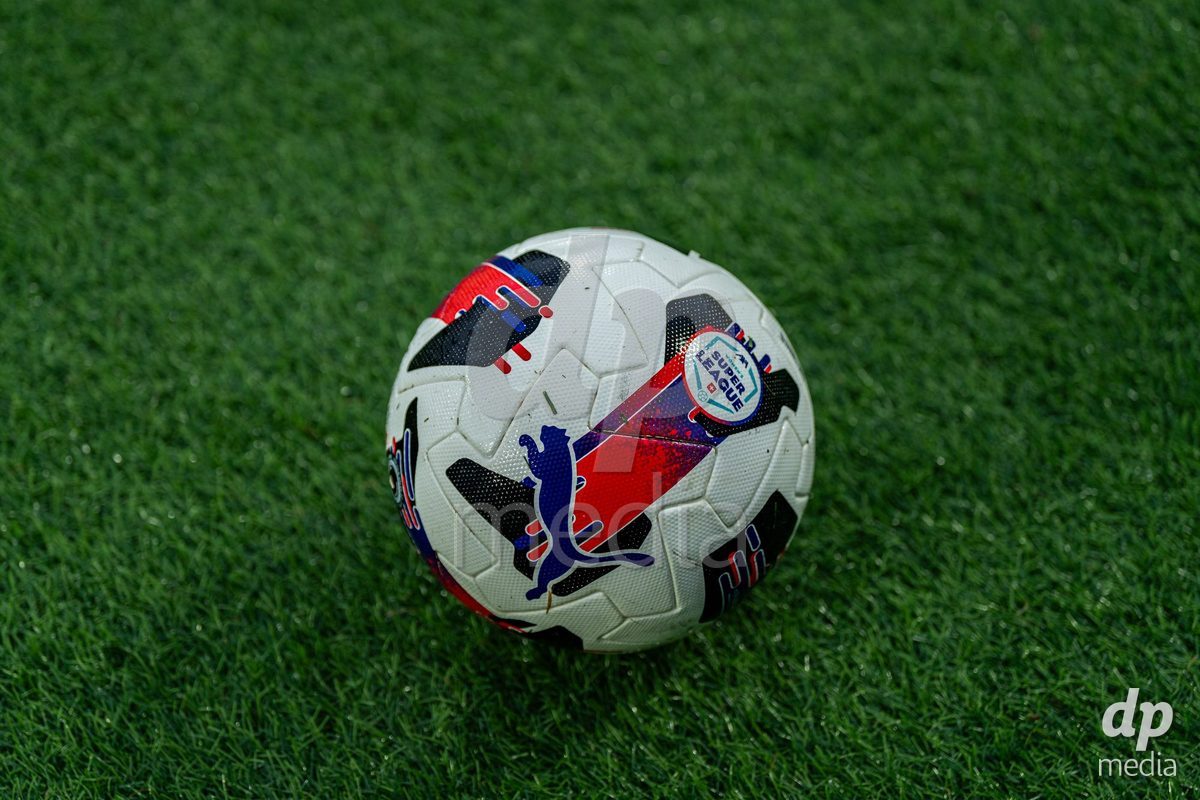 YVERDON-LES-BAINS, SWITZERLAND - OCTOBER 18: AXA Women's Super League official ball during the AXA Women's Super League match between FC Yverdon Women and FC Rapperswil-Jona at Stade Municipal on October 18, 2026 in Yverdon-les-Bains, Switzerland.