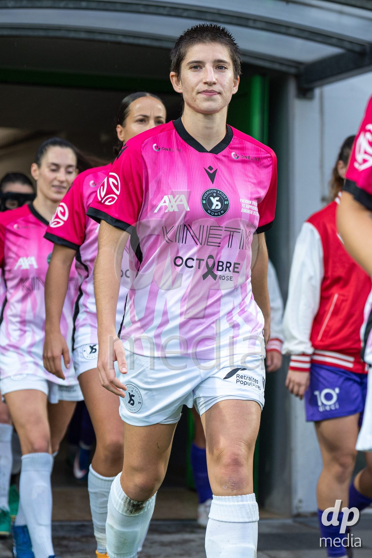 YVERDON-LES-BAINS, SWITZERLAND - OCTOBER 18: Laura Tufo of Yverdon Sport Women  during the AXA Women's Super League match between FC Yverdon Women and FC Rapperswil-Jona at Stade Municipal on October 18, 2026 in Yverdon-les-Bains, Switzerland.
