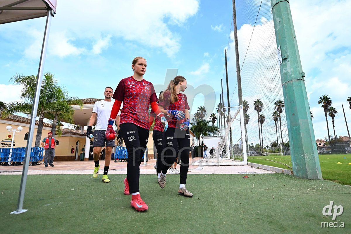 OLIVA NOVA, SPAIN - OCTOBER 22: Florentine Pohlenz Goalkeeper of Switzerland during the International Women's Friendly match between Hungary U17 and Switzerland U17 at Oliva Nova Sports Center on October 22, 2026 in Oliva Nova, Spain.