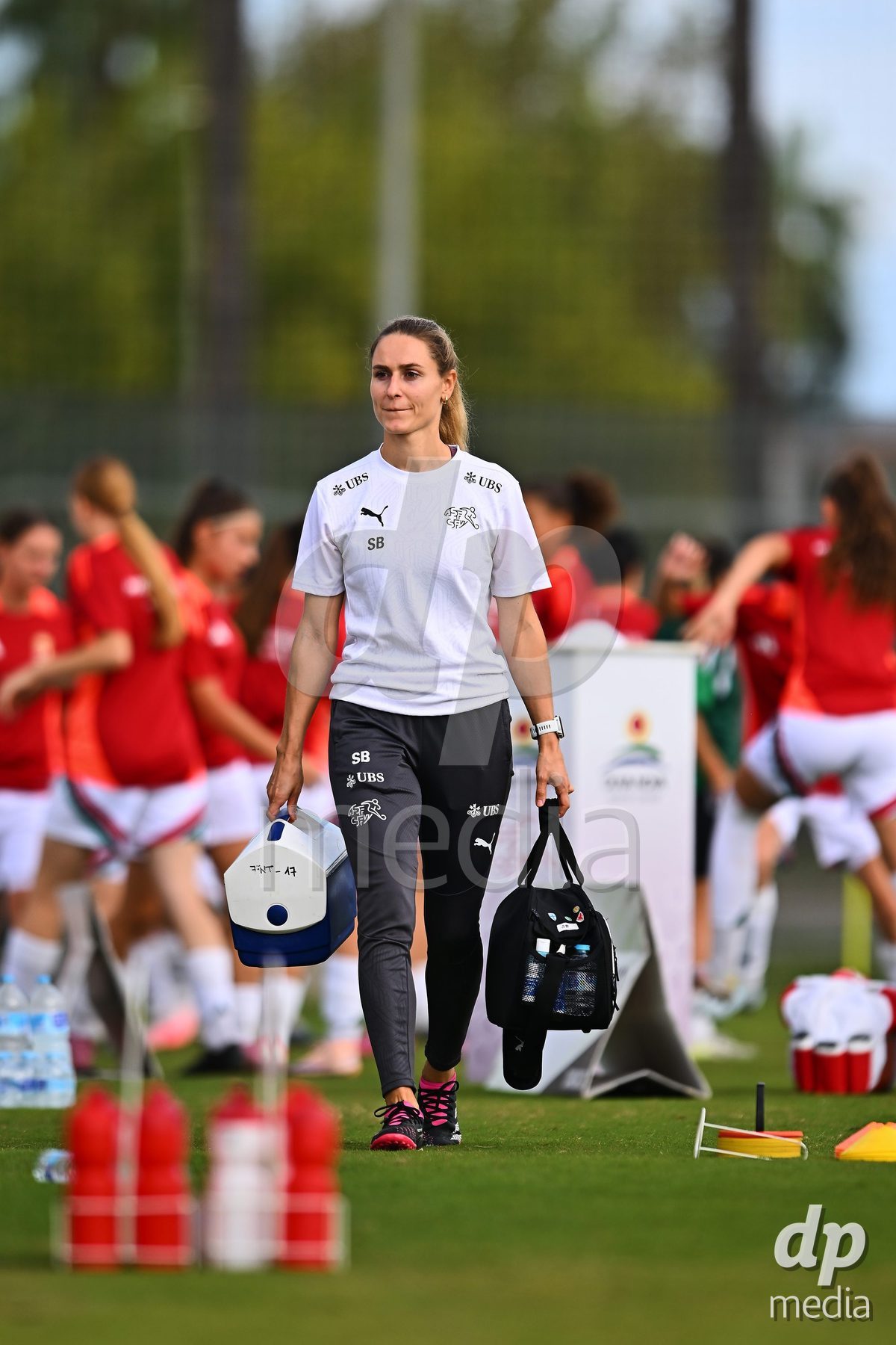 OLIVA NOVA, SPAIN - OCTOBER 22: International Women's Friendly match between Hungary U17 and Switzerland U17 at Oliva Nova Sports Center on October 22, 2026 in Oliva Nova, Spain.