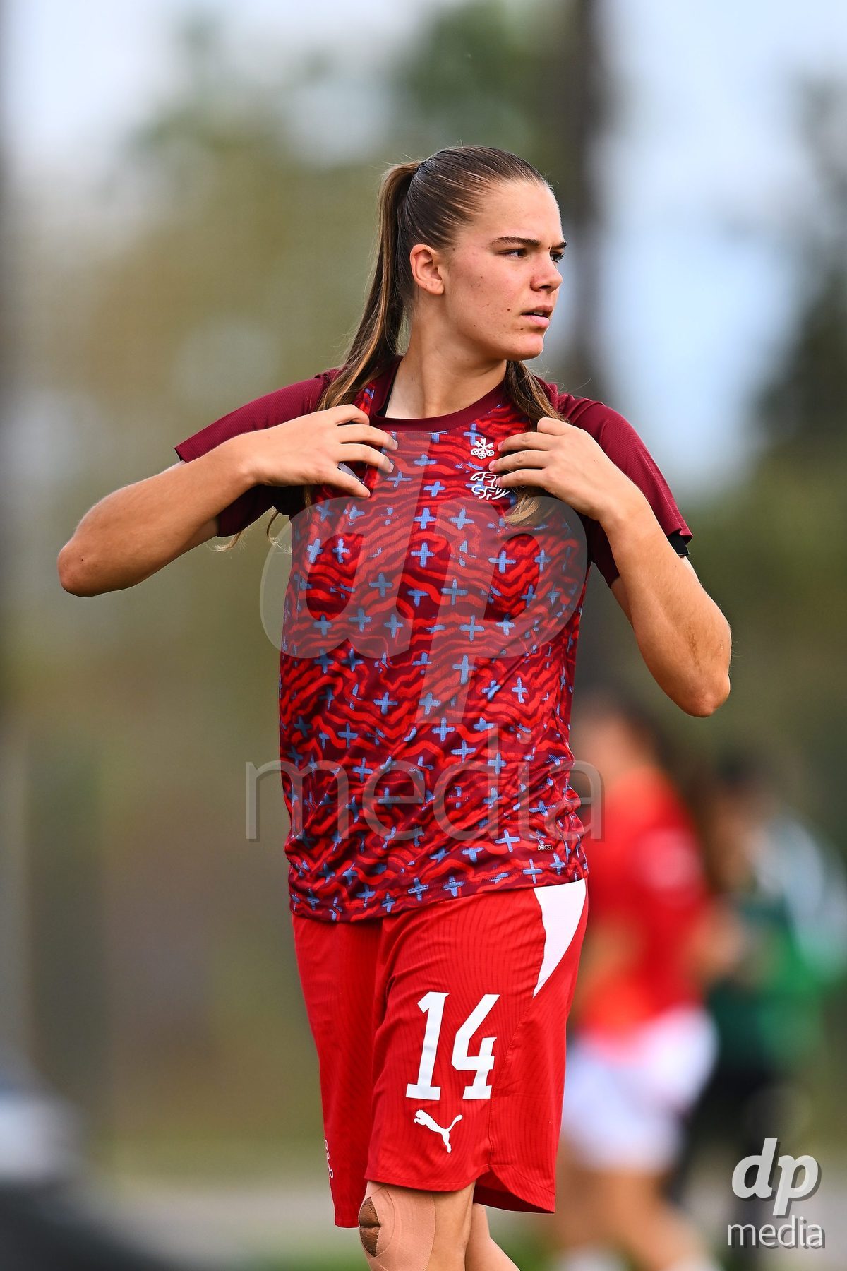 OLIVA NOVA, SPAIN - OCTOBER 22: Naira Schierz of Switzerland during the International Women's Friendly match between Hungary U17 and Switzerland U17 at Oliva Nova Sports Center on October 22, 2026 in Oliva Nova, Spain.