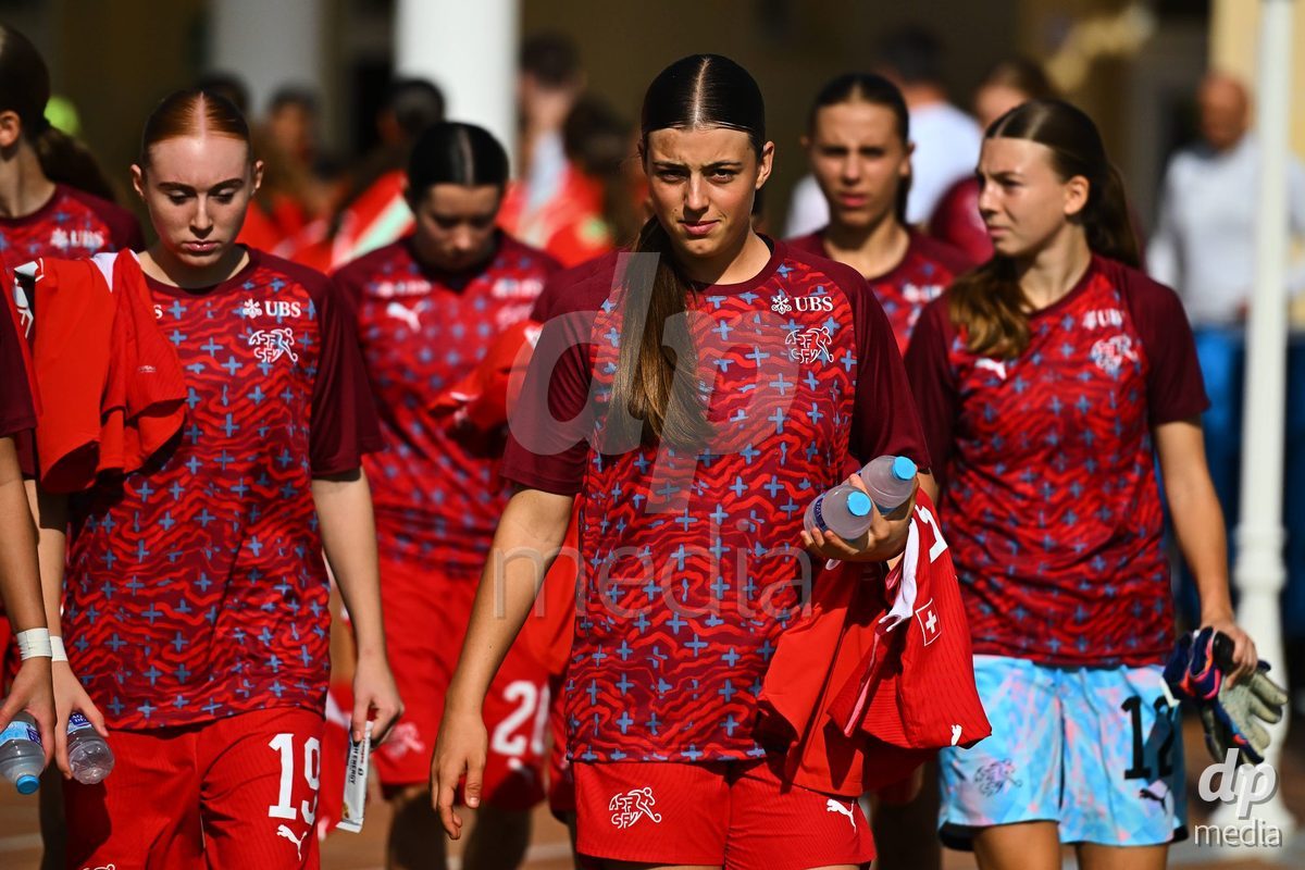 OLIVA NOVA, SPAIN - OCTOBER 22: International Women's Friendly match between Hungary U17 and Switzerland U17 at Oliva Nova Sports Center on October 22, 2026 in Oliva Nova, Spain.