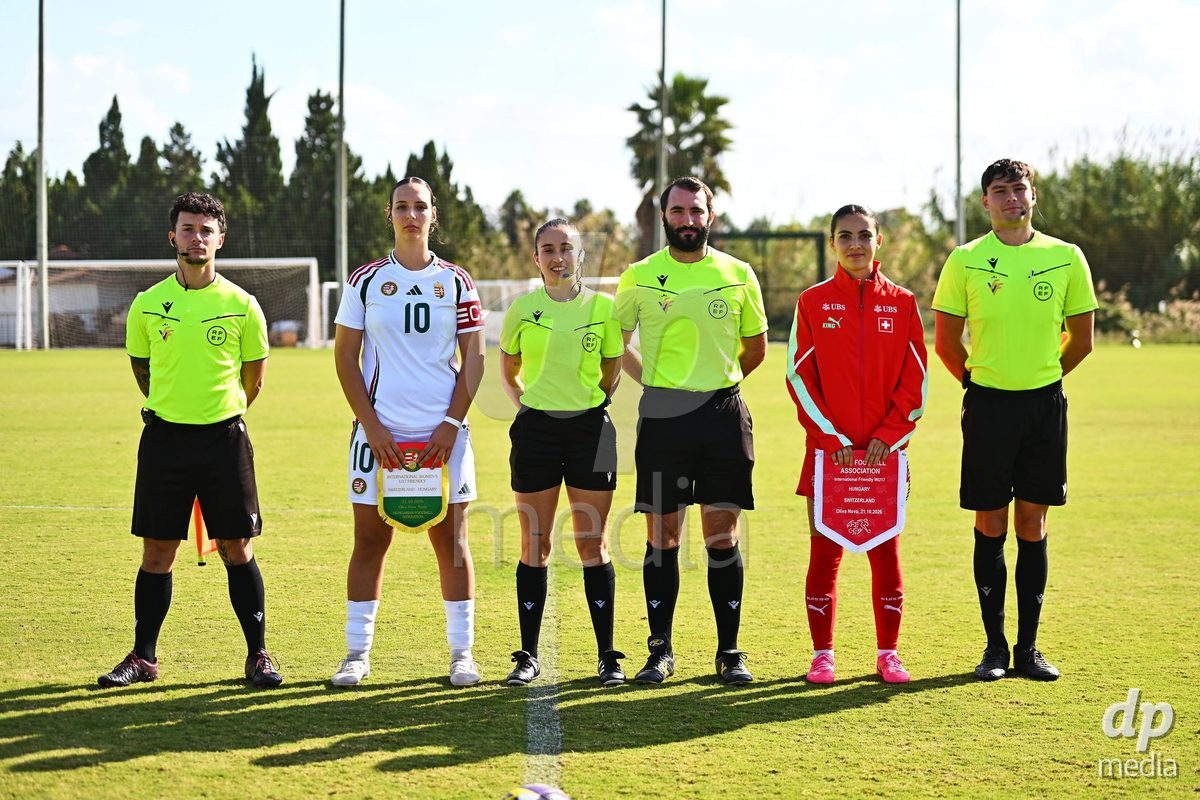 OLIVA NOVA, SPAIN - OCTOBER 22: International Women's Friendly match between Hungary U17 and Switzerland U17 at Oliva Nova Sports Center on October 22, 2026 in Oliva Nova, Spain.