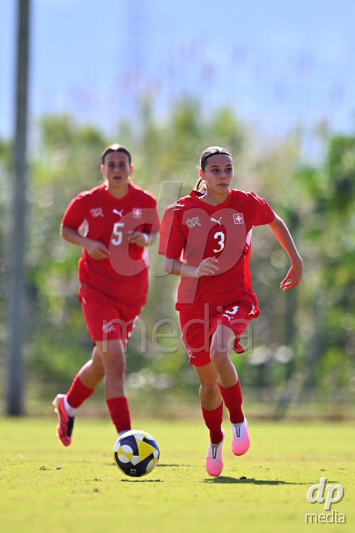 OLIVA NOVA, SPAIN - OCTOBER 22: Louise Schule of Switzerland during the International Women's Friendly match between Hungary U17 and Switzerland U17 at Oliva Nova Sports Center on October 22, 2026 in Oliva Nova, Spain.