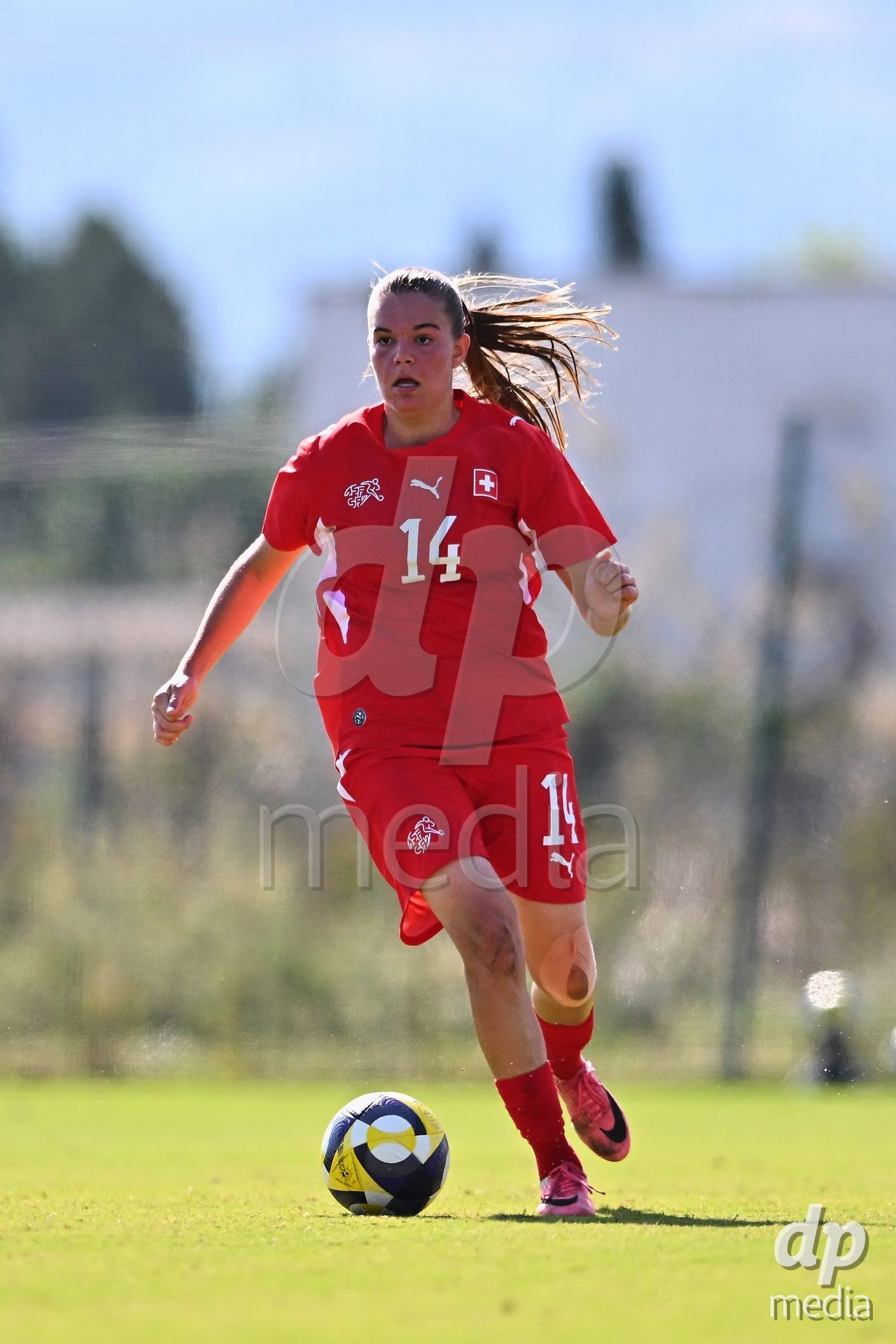 OLIVA NOVA, SPAIN - OCTOBER 22: Naira Schierz of Switzerland during the International Women's Friendly match between Hungary U17 and Switzerland U17 at Oliva Nova Sports Center on October 22, 2026 in Oliva Nova, Spain.