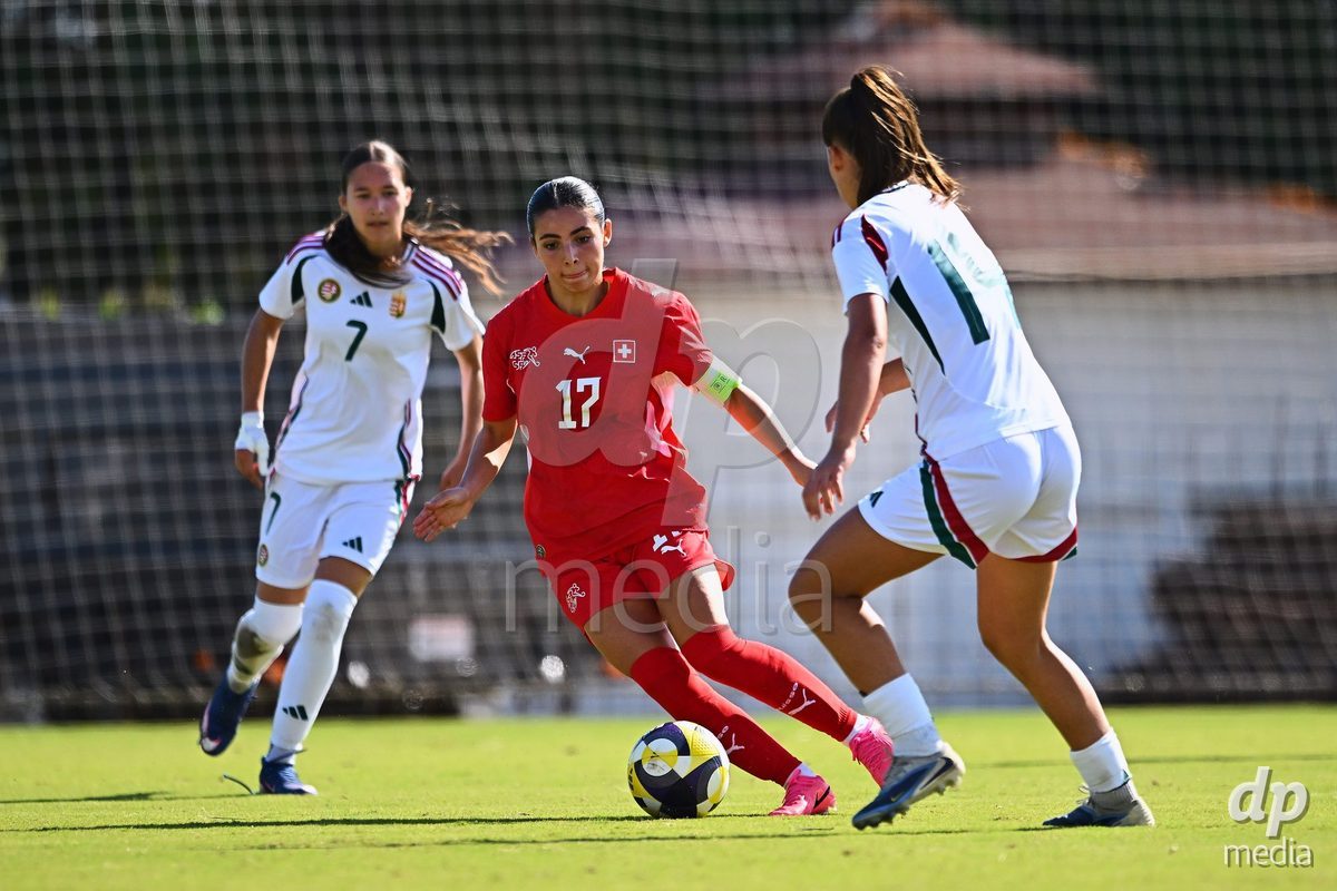 OLIVA NOVA, SPAIN - OCTOBER 22: Kira Konig of Switzerland during the International Women's Friendly match between Hungary U17 and Switzerland U17 at Oliva Nova Sports Center on October 22, 2026 in Oliva Nova, Spain.