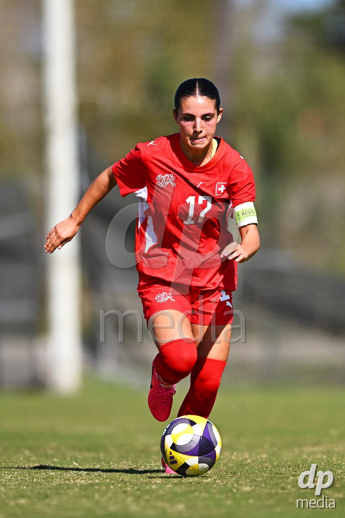 OLIVA NOVA, SPAIN - OCTOBER 22: Kira Konig of Switzerland during the International Women's Friendly match between Hungary U17 and Switzerland U17 at Oliva Nova Sports Center on October 22, 2026 in Oliva Nova, Spain.