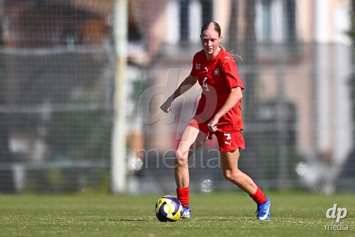 OLIVA NOVA, SPAIN - OCTOBER 22: Mara Arnold of Switzerland during the International Women's Friendly match between Hungary U17 and Switzerland U17 at Oliva Nova Sports Center on October 22, 2026 in Oliva Nova, Spain.