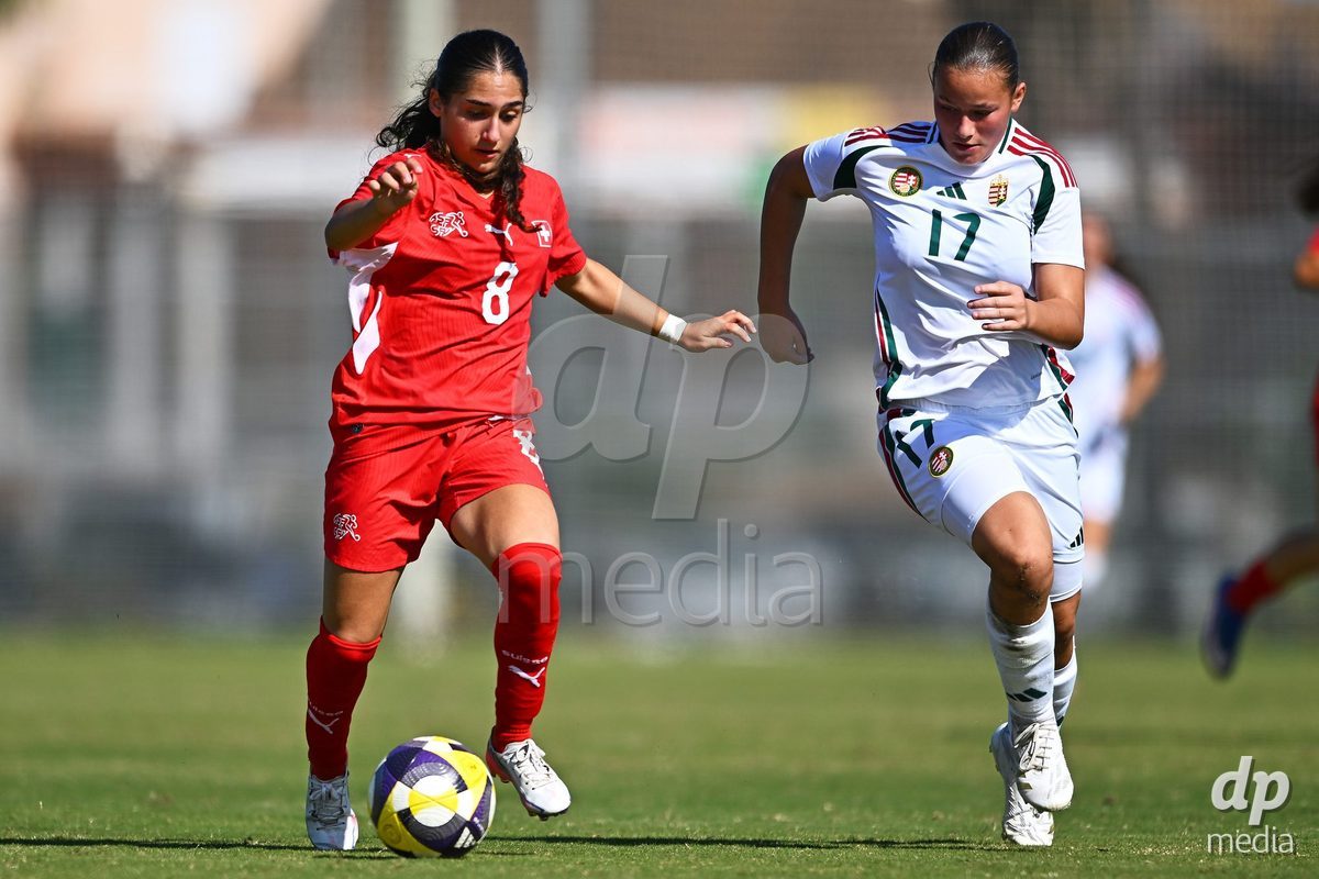 OLIVA NOVA, SPAIN - OCTOBER 22: Ilaria Nerea Maddaloni of Switzerland during the International Women's Friendly match between Hungary U17 and Switzerland U17 at Oliva Nova Sports Center on October 22, 2026 in Oliva Nova, Spain.