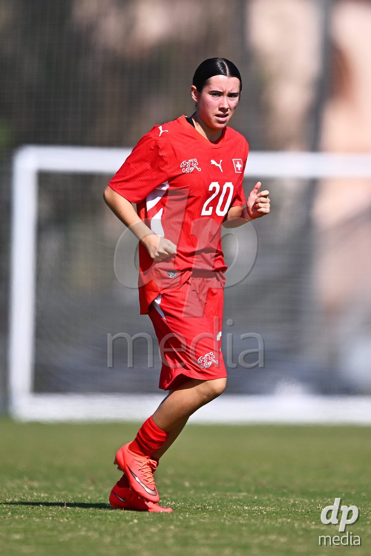 OLIVA NOVA, SPAIN - OCTOBER 22: Lucie Klopfenstein of Switzerland during the International Women's Friendly match between Hungary U17 and Switzerland U17 at Oliva Nova Sports Center on October 22, 2026 in Oliva Nova, Spain.