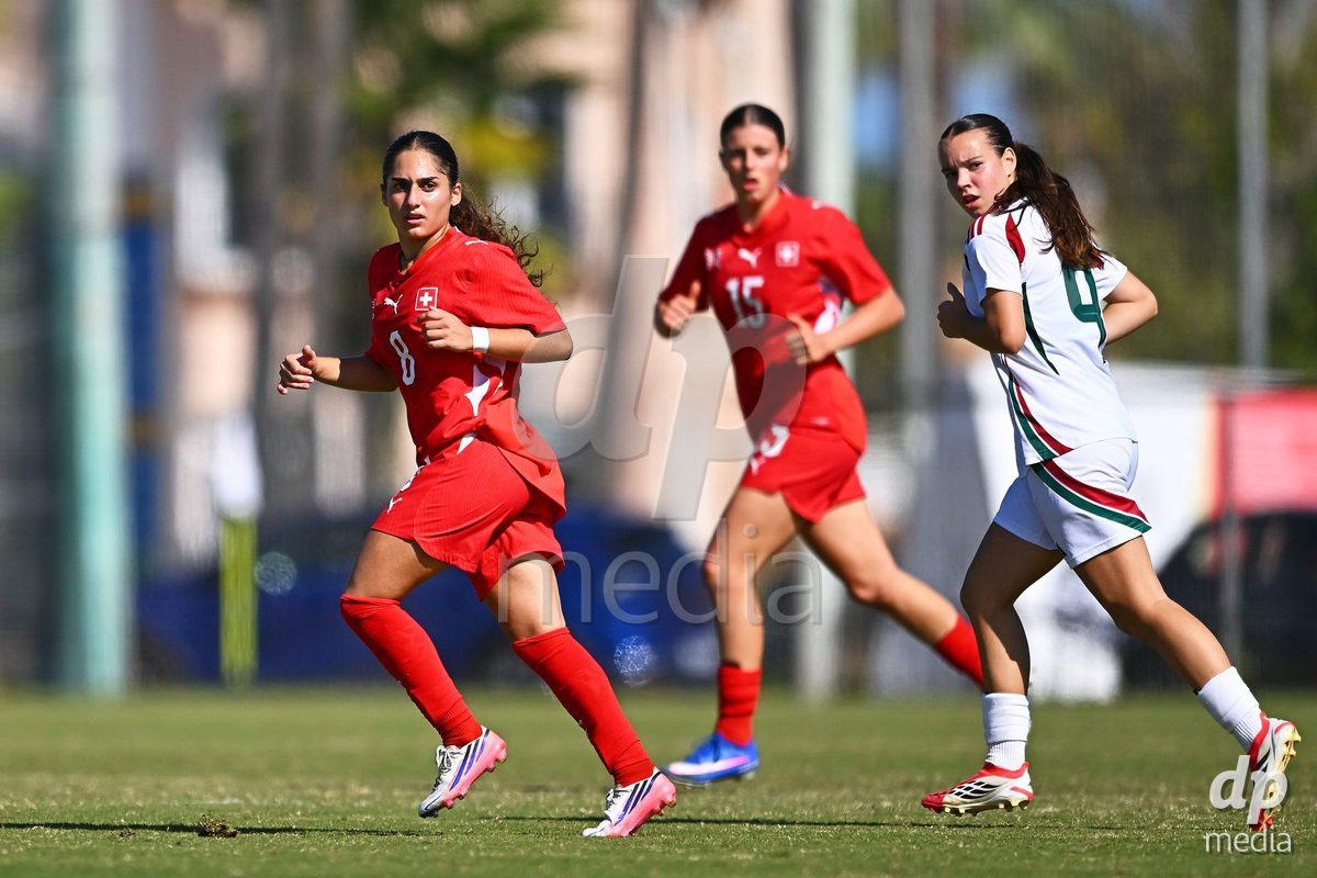 OLIVA NOVA, SPAIN - OCTOBER 22: Ilaria Nerea Maddaloni of Switzerland during the International Women's Friendly match between Hungary U17 and Switzerland U17 at Oliva Nova Sports Center on October 22, 2026 in Oliva Nova, Spain.