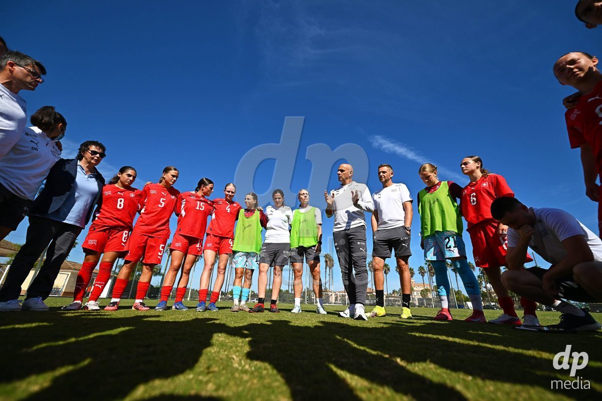 OLIVA NOVA, SPAIN - OCTOBER 22: XXXX during the International Women's Friendly match between Hungary U17 and Switzerland U17 at Oliva Nova Sports Center on October 22, 2026 in Oliva Nova, Spain.
