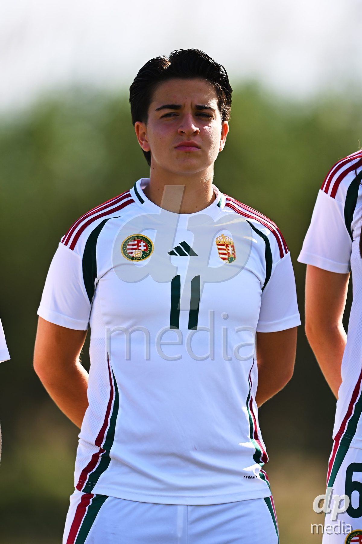 OLIVA NOVA, SPAIN - OCTOBER 22: Korina Oleksza of Hungary during the International Women's Friendly match between Hungary U17 and Switzerland U17 at Oliva Nova Sports Center on October 22, 2026 in Oliva Nova, Spain.