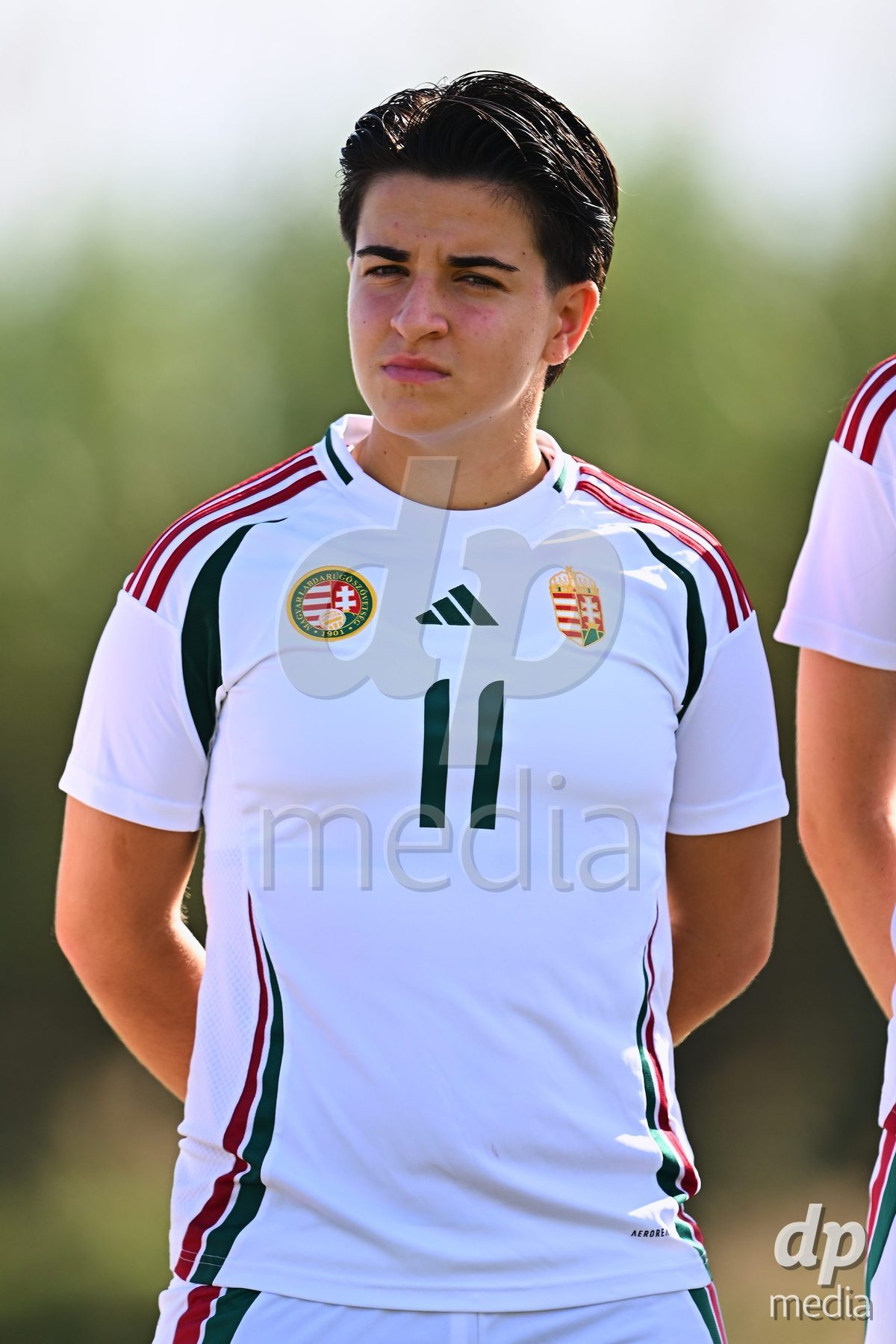 OLIVA NOVA, SPAIN - OCTOBER 22: Korina Oleksza of Hungary during the International Women's Friendly match between Hungary U17 and Switzerland U17 at Oliva Nova Sports Center on October 22, 2026 in Oliva Nova, Spain.
