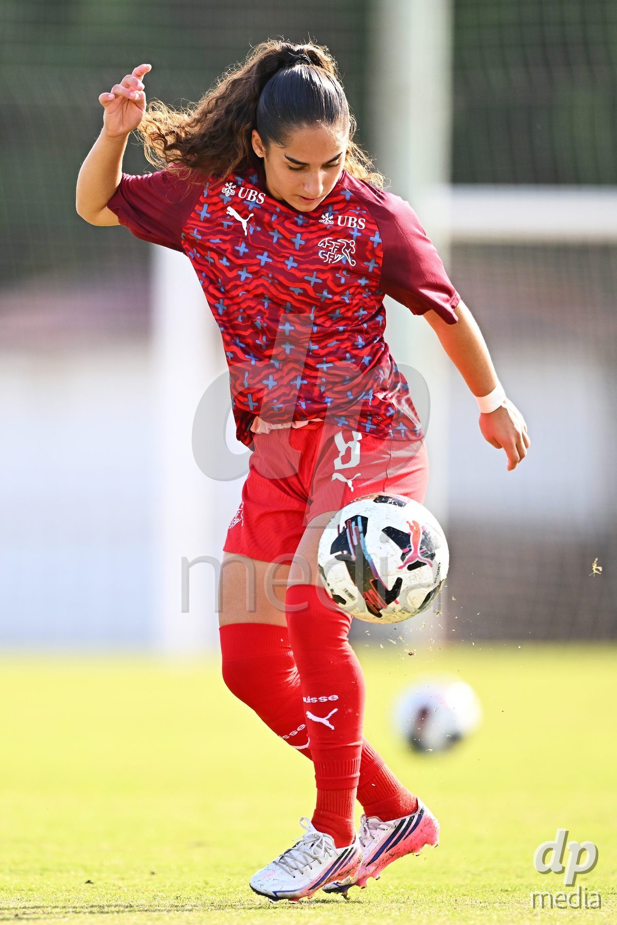 OLIVA NOVA, SPAIN - OCTOBER 24: Ilaria Nerea Maddaloni of Switzerland during the International Women's Friendly match between Switzerland U17 and Hungary U17 at Oliva Nova Sports Center on October 24, 2026 in Oliva Nova, Spain.