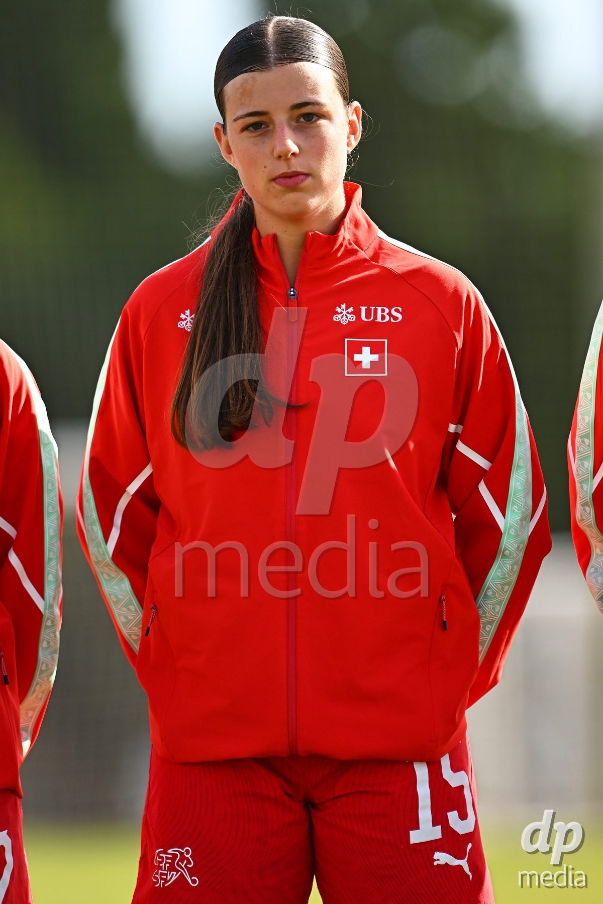OLIVA NOVA, SPAIN - OCTOBER 24: Elynn Raymond of Switzerland during the International Women's Friendly match between Switzerland U17 and Hungary U17 at Oliva Nova Sports Center on October 24, 2026 in Oliva Nova, Spain.