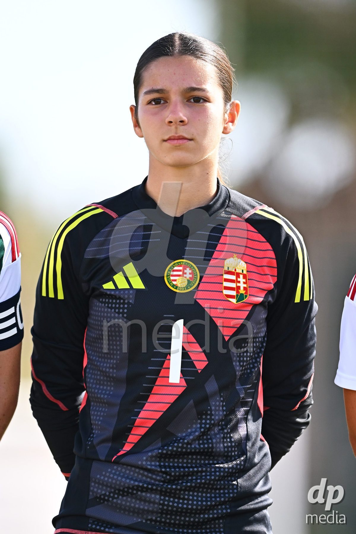 OLIVA NOVA, SPAIN - OCTOBER 24: Dora Csiky Goalkeeper of Hungary during the International Women's Friendly match between Switzerland U17 and Hungary U17 at Oliva Nova Sports Center on October 24, 2026 in Oliva Nova, Spain.