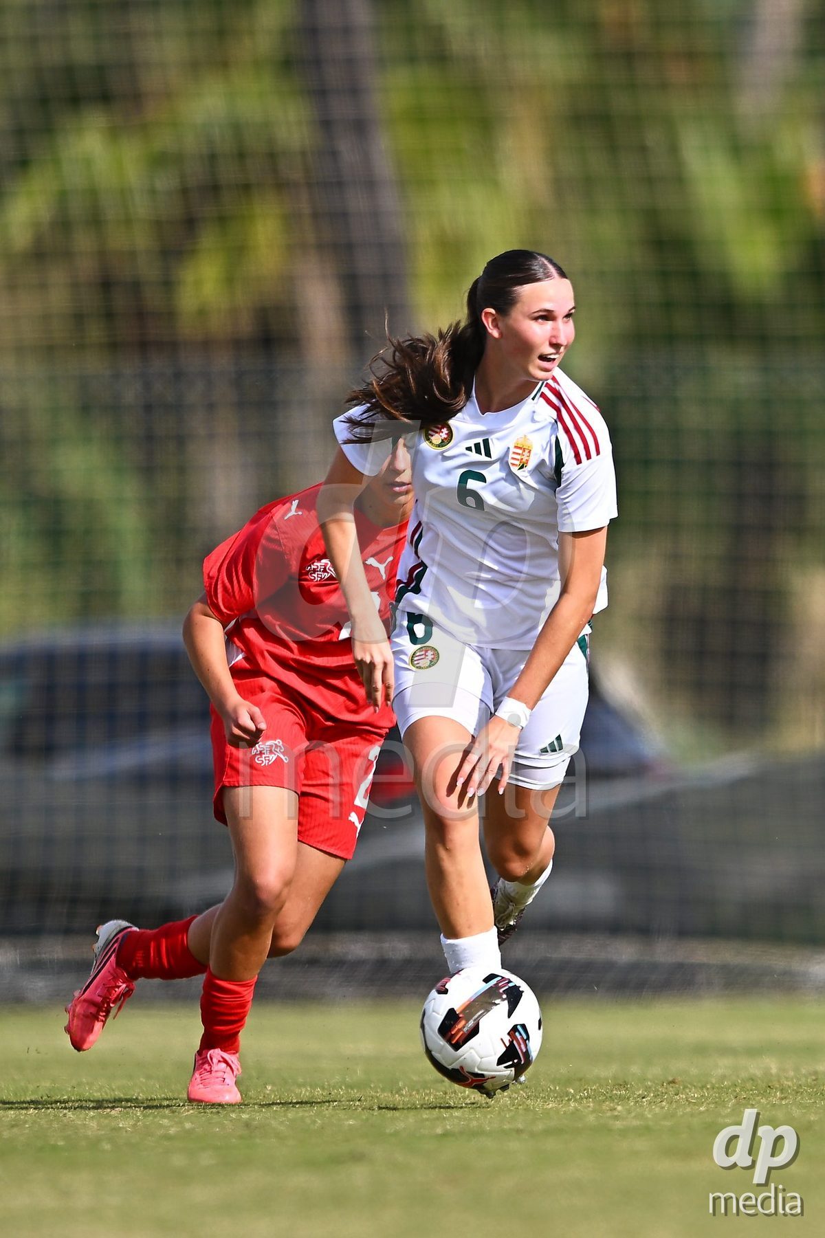 OLIVA NOVA, SPAIN - OCTOBER 24: Boglarka Tramontini of Hungary during the International Women's Friendly match between Switzerland U17 and Hungary U17 at Oliva Nova Sports Center on October 24, 2026 in Oliva Nova, Spain.