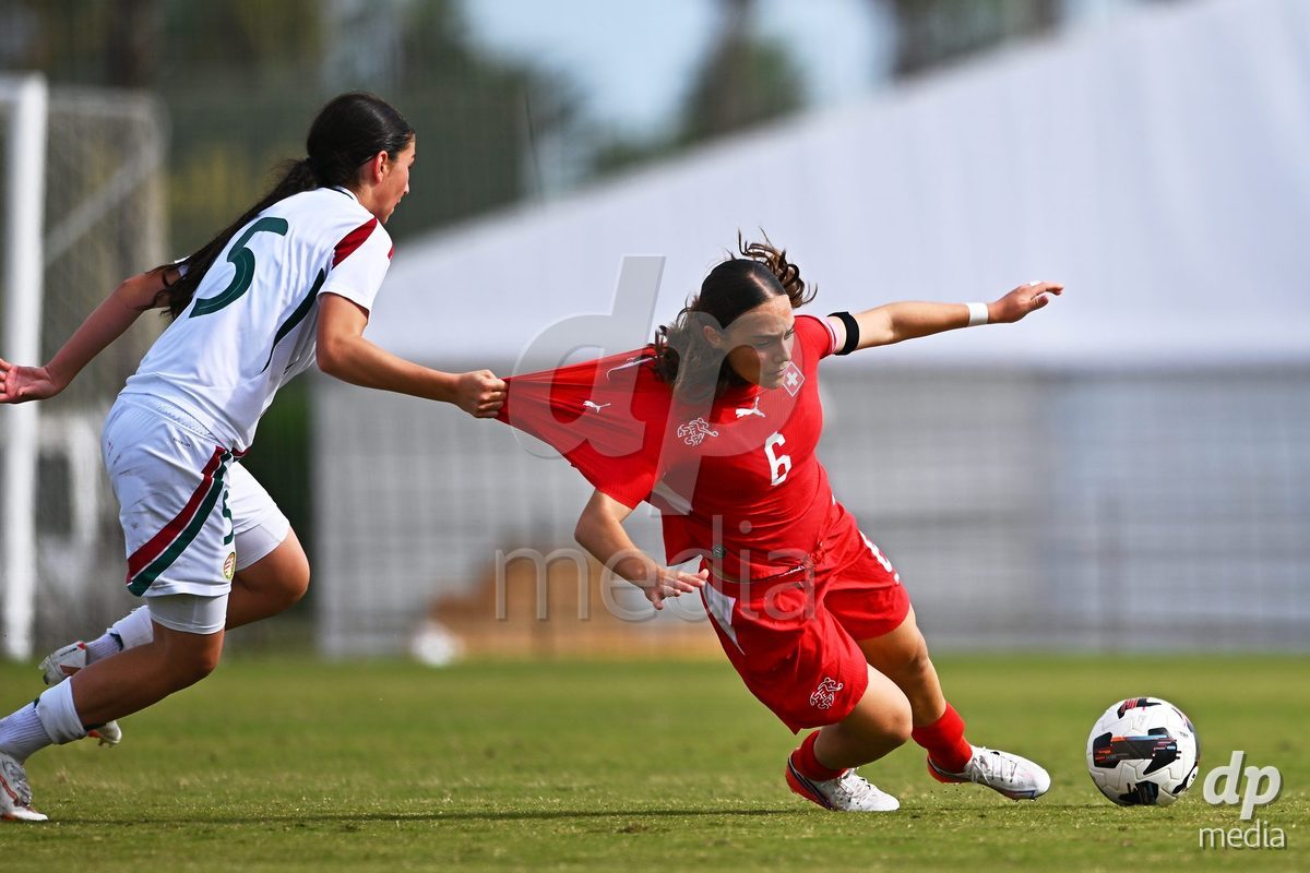 OLIVA NOVA, SPAIN - OCTOBER 24: Amelie Zorgiebel of Switzerland during the International Women's Friendly match between Switzerland U17 and Hungary U17 at Oliva Nova Sports Center on October 24, 2026 in Oliva Nova, Spain.