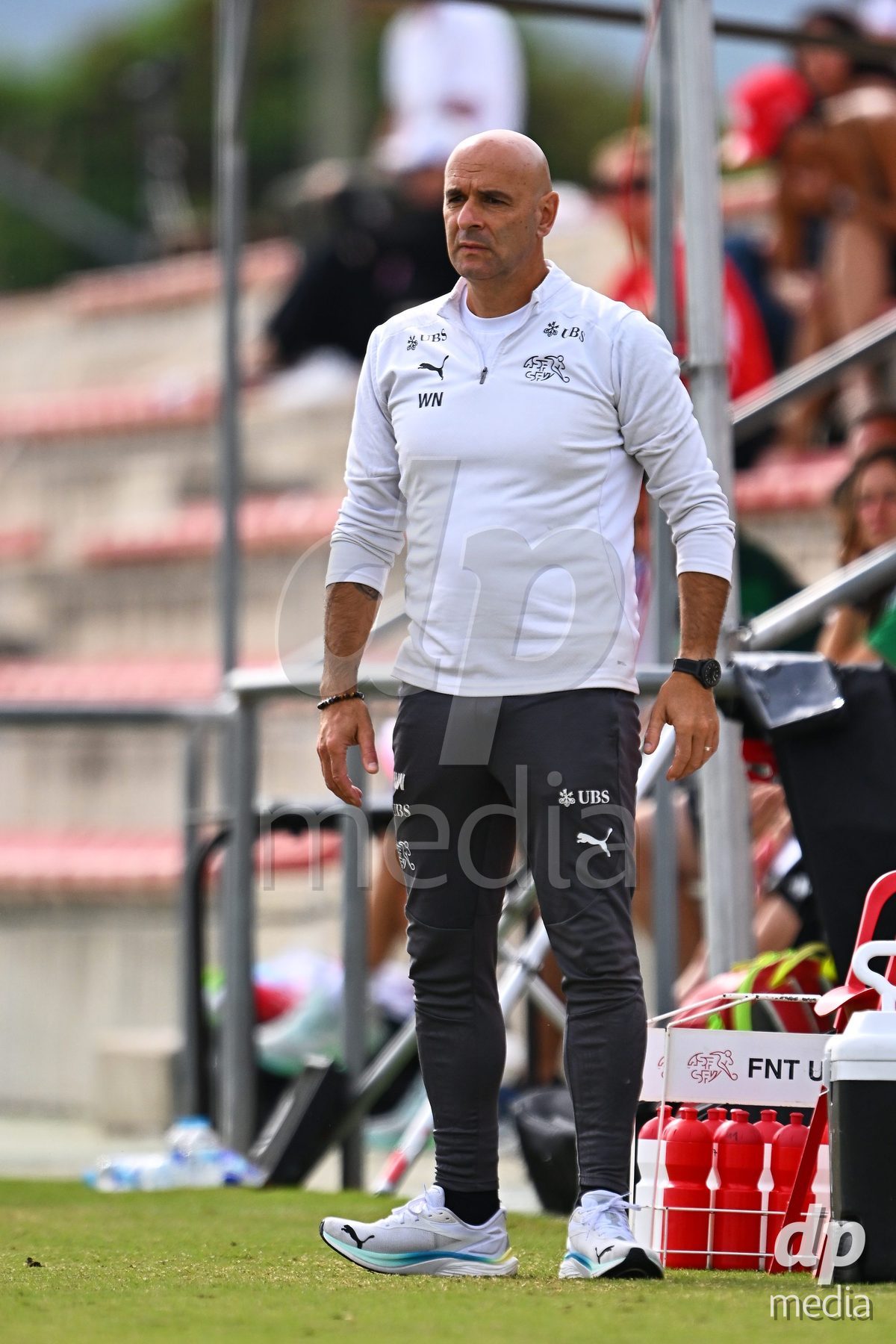 OLIVA NOVA, SPAIN - OCTOBER 24: William Niederhauser Head Coach of Switzerland during the International Women's Friendly match between Switzerland U17 and Hungary U17 at Oliva Nova Sports Center on October 24, 2026 in Oliva Nova, Spain.