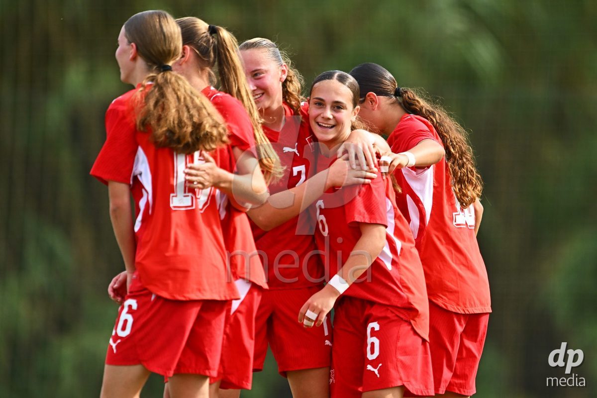 OLIVA NOVA, SPAIN - OCTOBER 24: Amelie Zorgiebel of Switzerland during the International Women's Friendly match between Switzerland U17 and Hungary U17 at Oliva Nova Sports Center on October 24, 2026 in Oliva Nova, Spain.
