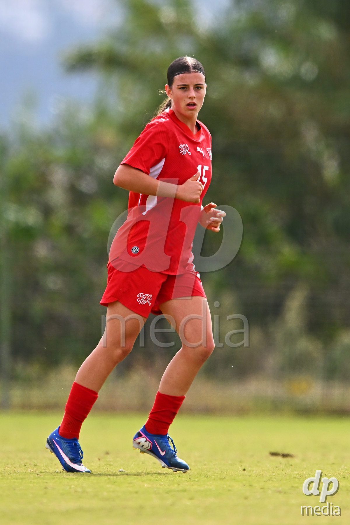 OLIVA NOVA, SPAIN - OCTOBER 24: Yael Kobler of Switzerland during the International Women's Friendly match between Switzerland U17 and Hungary U17 at Oliva Nova Sports Center on October 24, 2026 in Oliva Nova, Spain.