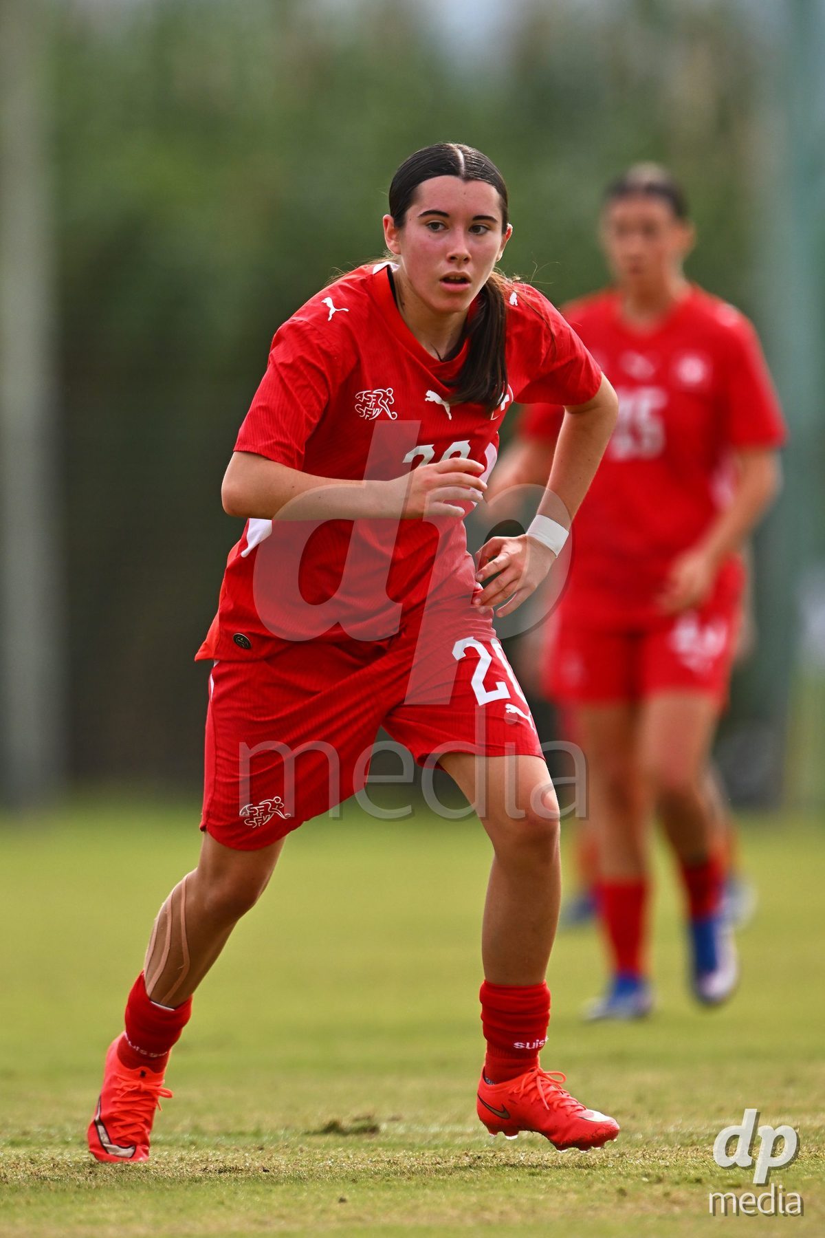 OLIVA NOVA, SPAIN - OCTOBER 24: Lucie Klopfenstein of Switzerland during the International Women's Friendly match between Switzerland U17 and Hungary U17 at Oliva Nova Sports Center on October 24, 2026 in Oliva Nova, Spain.