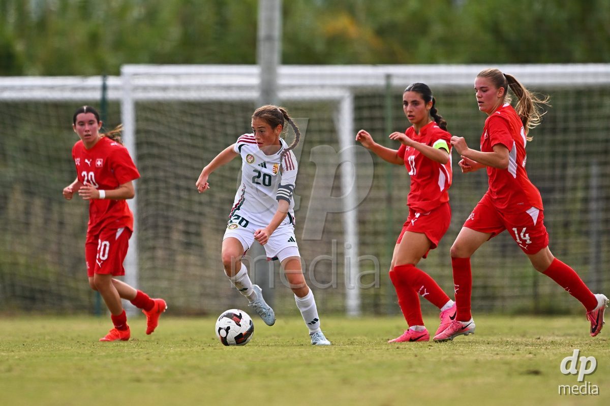OLIVA NOVA, SPAIN - OCTOBER 24: Hedi Szanto of Hungary during the International Women's Friendly match between Switzerland U17 and Hungary U17 at Oliva Nova Sports Center on October 24, 2026 in Oliva Nova, Spain.