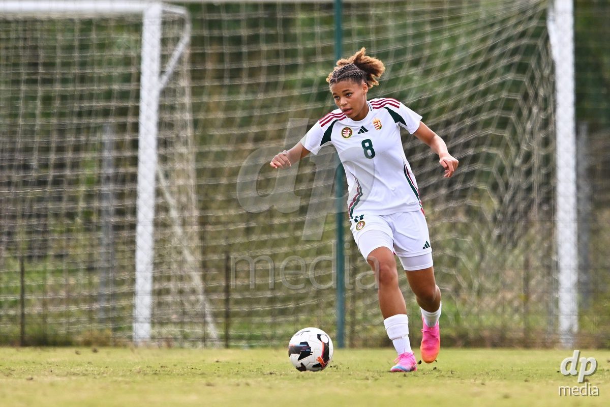 OLIVA NOVA, SPAIN - OCTOBER 24: Messenga Amelie of Hungary during the International Women's Friendly match between Switzerland U17 and Hungary U17 at Oliva Nova Sports Center on October 24, 2026 in Oliva Nova, Spain.