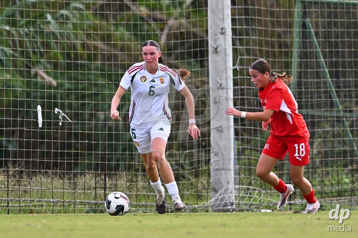 OLIVA NOVA, SPAIN - OCTOBER 24: Boglarka Tramontini of Hungary during the International Women's Friendly match between Switzerland U17 and Hungary U17 at Oliva Nova Sports Center on October 24, 2026 in Oliva Nova, Spain.