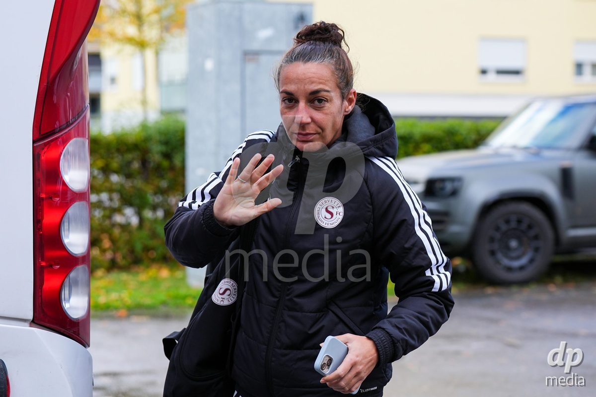 WIL, SWITZERLAND - OCTOBER 24: Players of Servette arrive prior to the AXA Women's Cup match between FC Wil 1900 and Servette FC Chenois Feminin at Lidl Sportpark on October 24, 2026 in Wil, Switzerland.