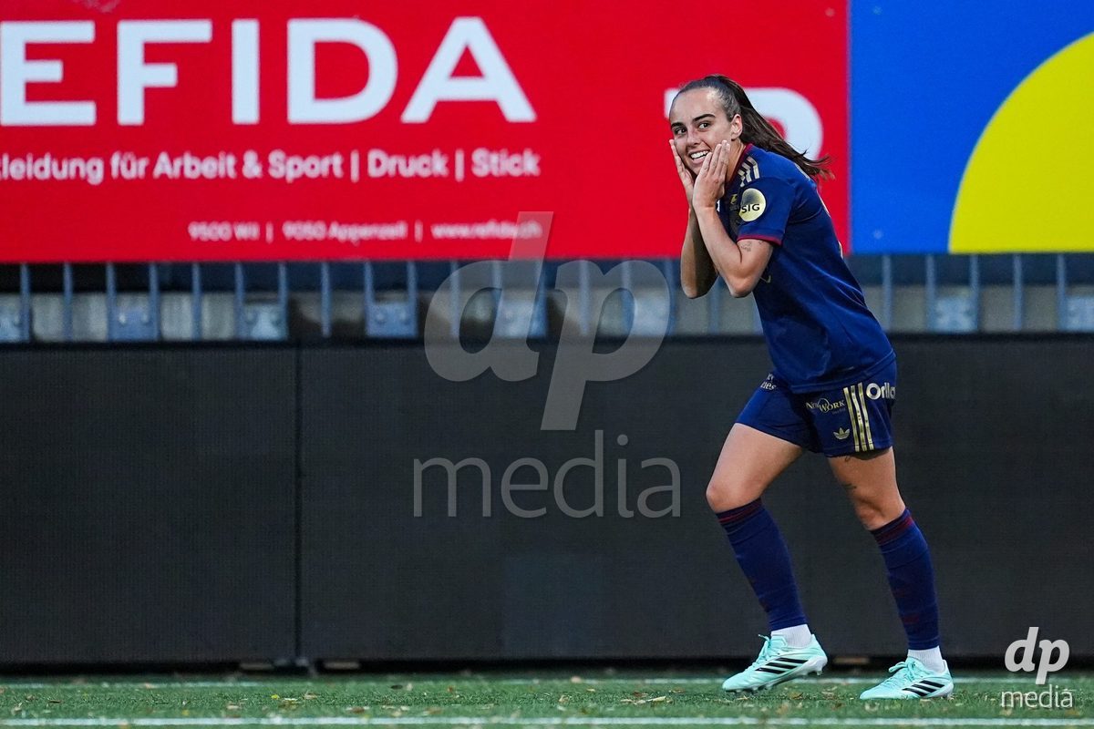 WIL, SWITZERLAND - OCTOBER 24: Joana Marchao of Servette FC Chenois Feminin reacts during the AXA Women's Cup match between FC Wil 1900 and Servette FC Chenois Feminin at Lidl Sportpark on October 24, 2026 in Wil, Switzerland.