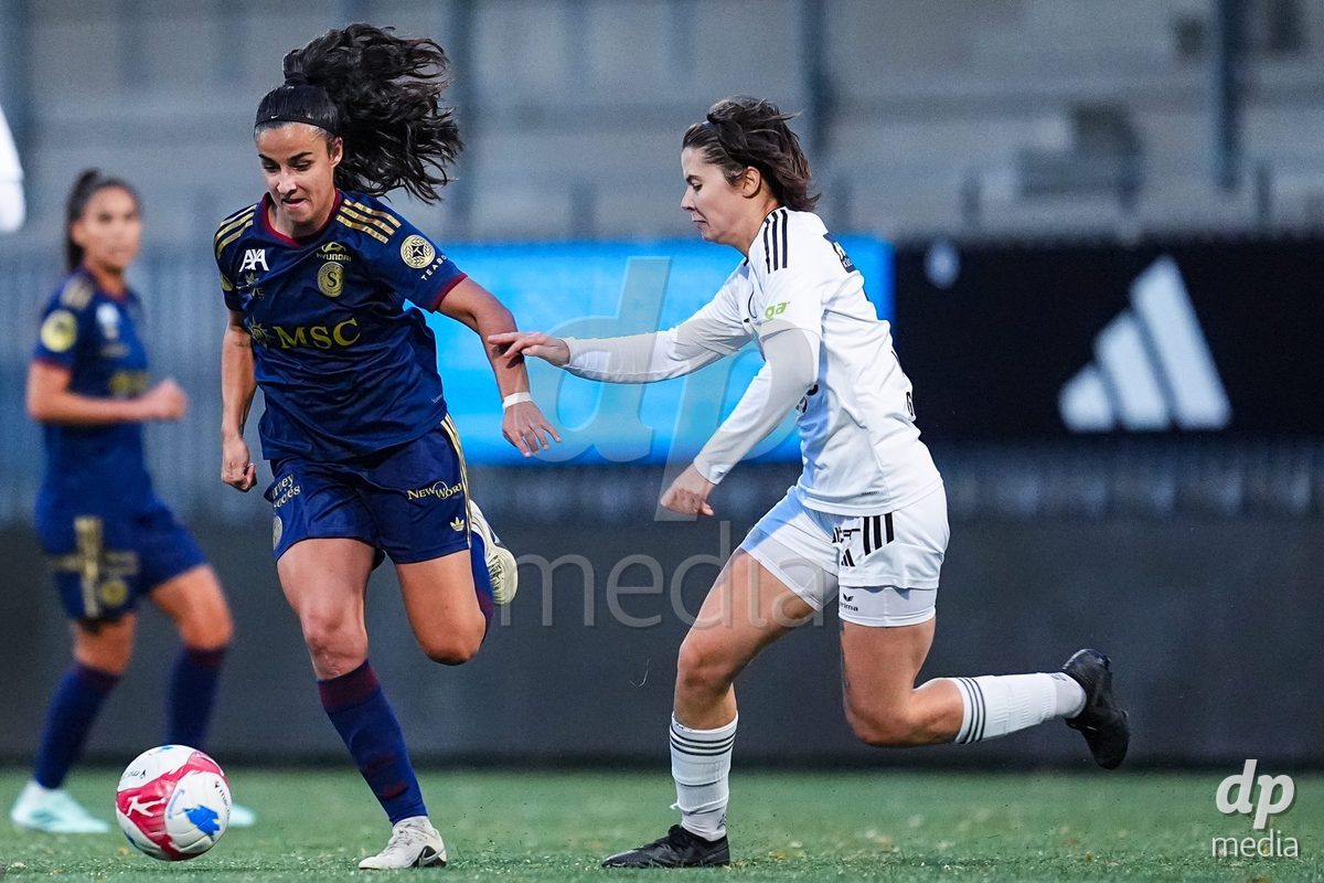 WIL, SWITZERLAND - OCTOBER 24: Paola Hernandez of Servette FC Chenois Feminin battles the ball during the AXA Women's Cup match between FC Wil 1900 and Servette FC Chenois Feminin at Lidl Sportpark on October 24, 2026 in Wil, Switzerland.