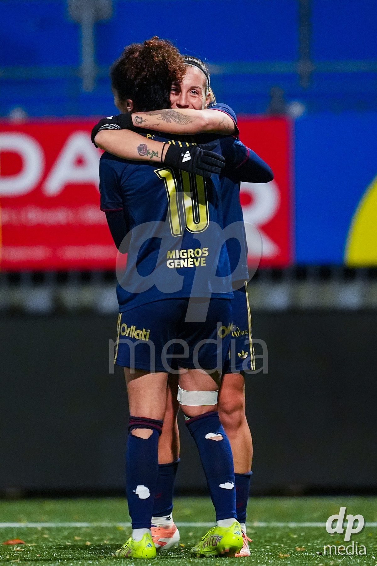 WIL, SWITZERLAND - OCTOBER 24: Ghoutia Karchouni of Servette FC Chenois Feminin celebrates after scoring her teams second goal  during the AXA Women's Cup match between FC Wil 1900 and Servette FC Chenois Feminin at Lidl Sportpark on October 24, 2026 in Wil, Switzerland.